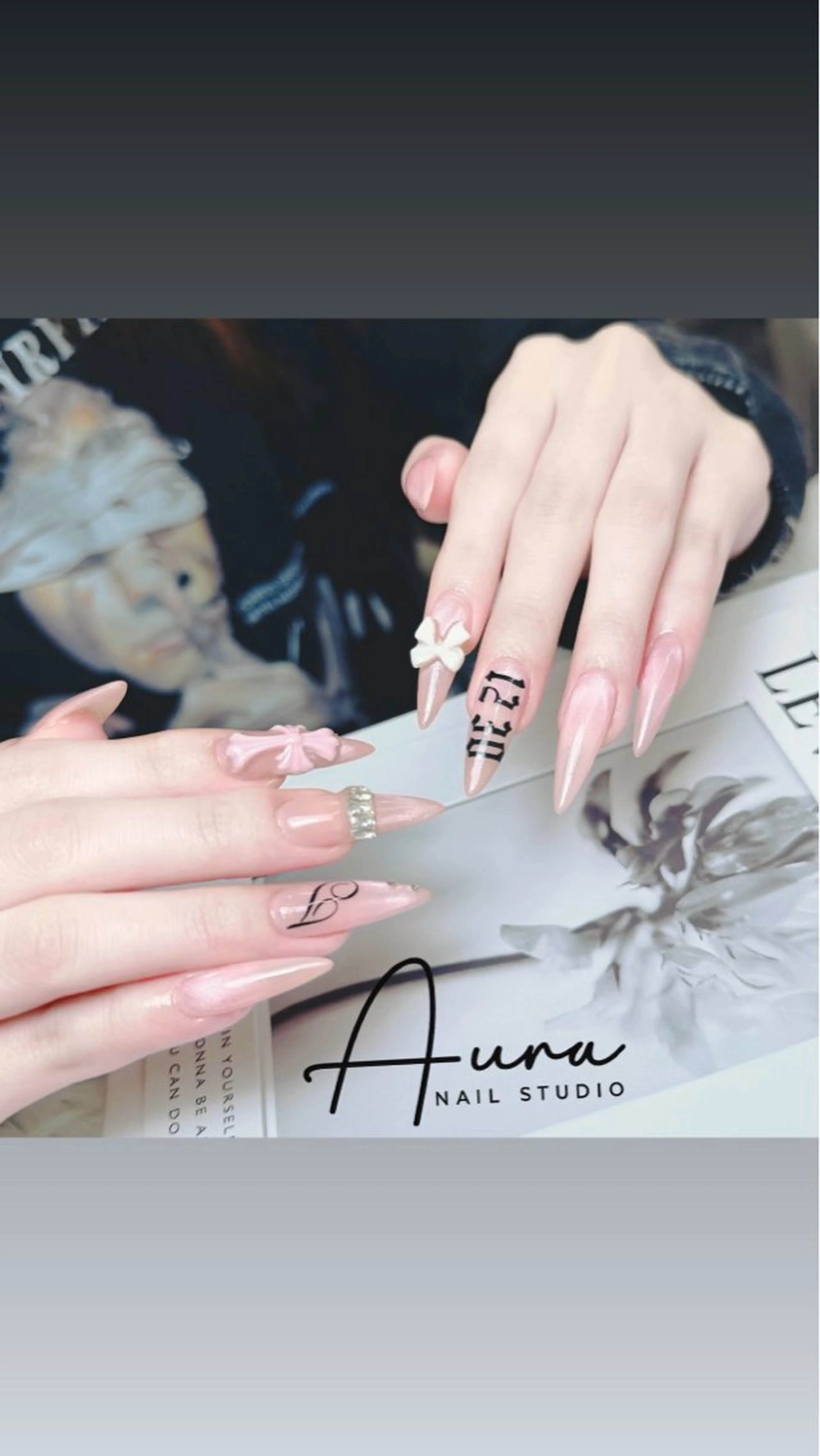 ネイル マグネットネイル ハンドネイル Aura Nail Studioのネイルデザイン