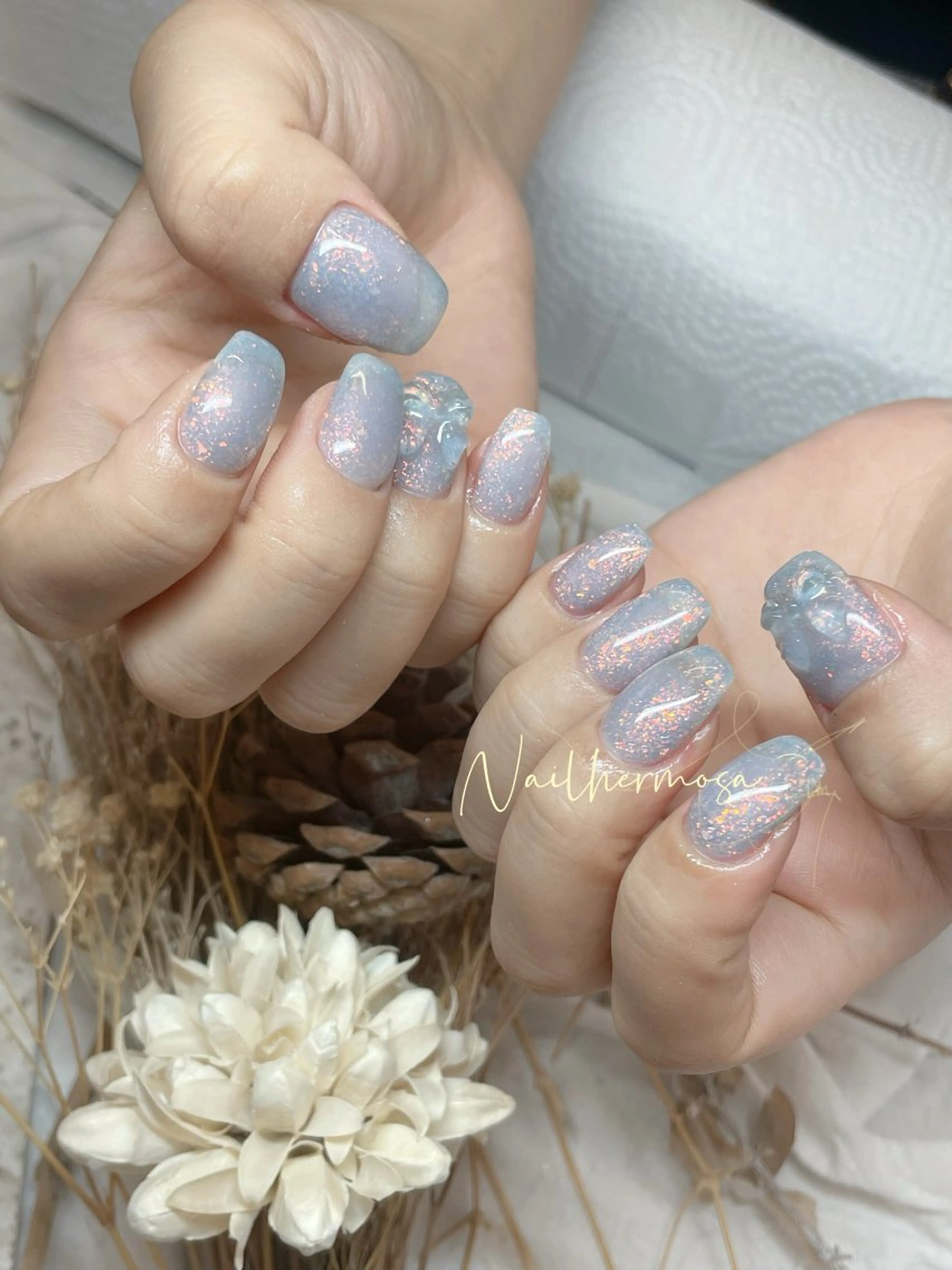 ネイル 長さ出し フラッシュネイル フットネイル ジェルネイル マグネットネイル ハンドネイル ネイル エルモサのネイルデザイン