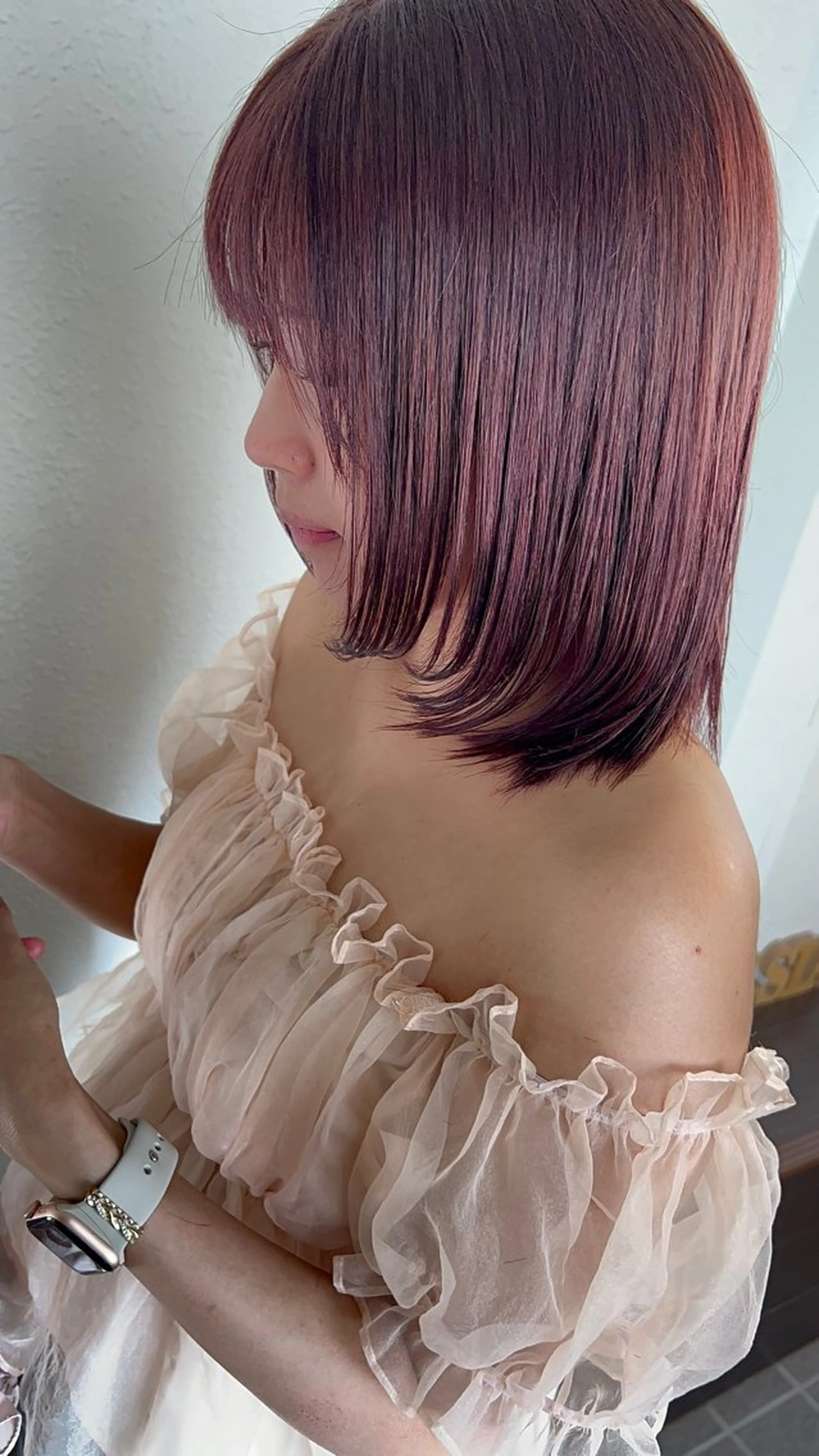 ミディアム 顔まわりレイヤー レイヤーカット 名駅/艶韓国風ヘア miyabiのヘアスタイル