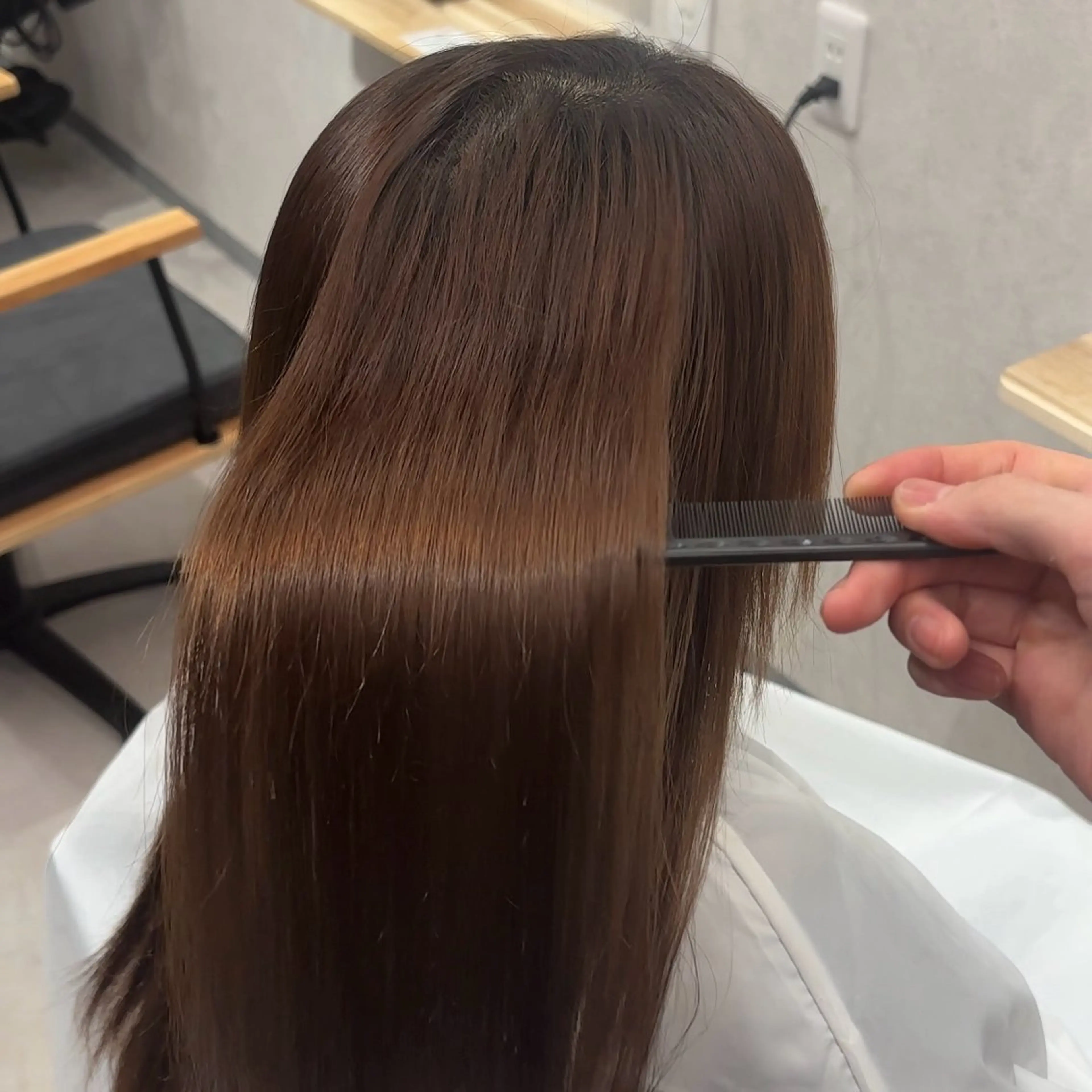 セミロング カット 縮毛矯正 トリートメント 🩵似合わせカット/ カラー/あさか 🩵のヘアスタイル