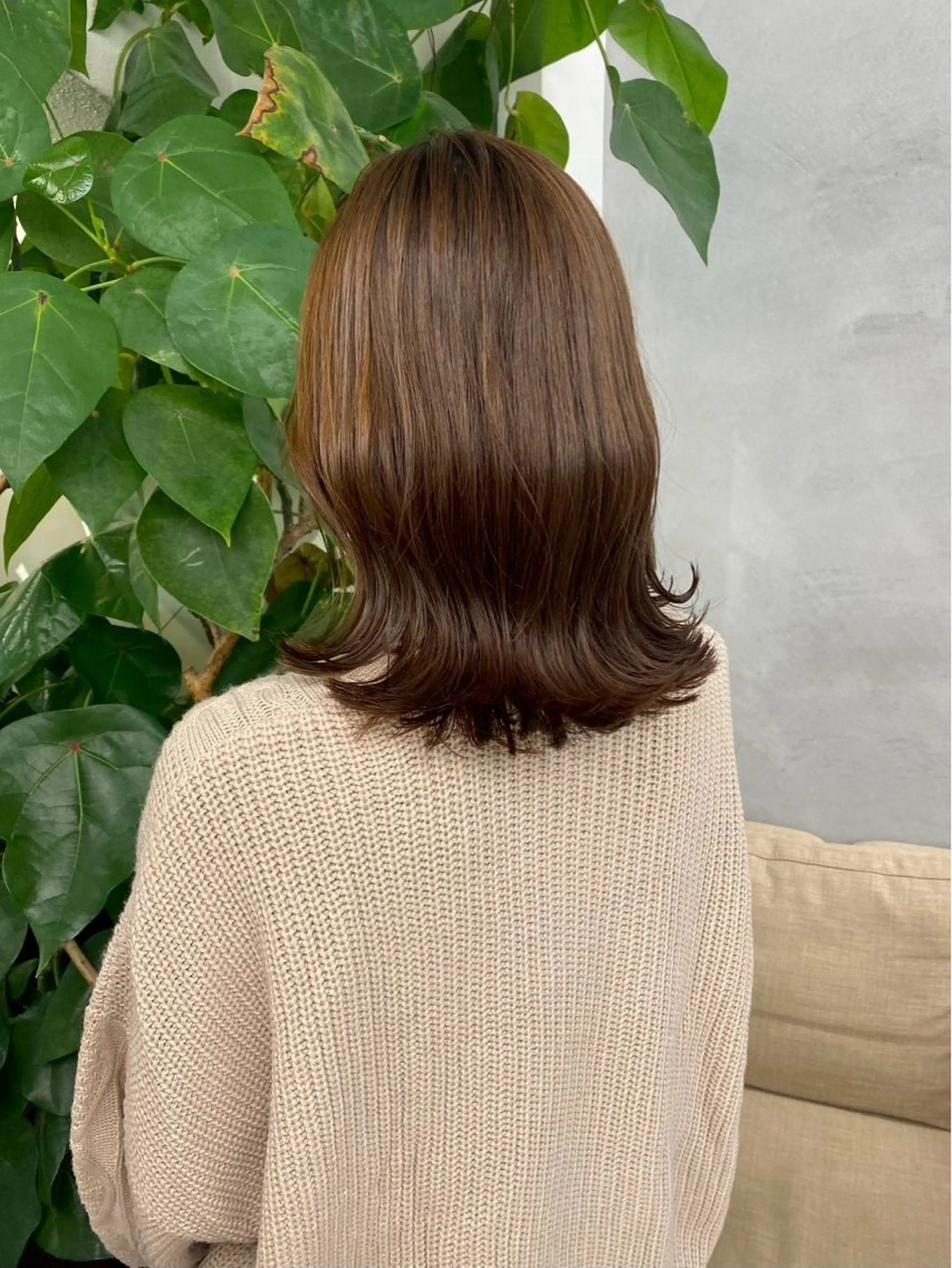 ミディアム カラー ブラウンカラー キャラメルブラウン ヘアカラー ここね/透明感 カラー/ナチュラルのヘアスタイル