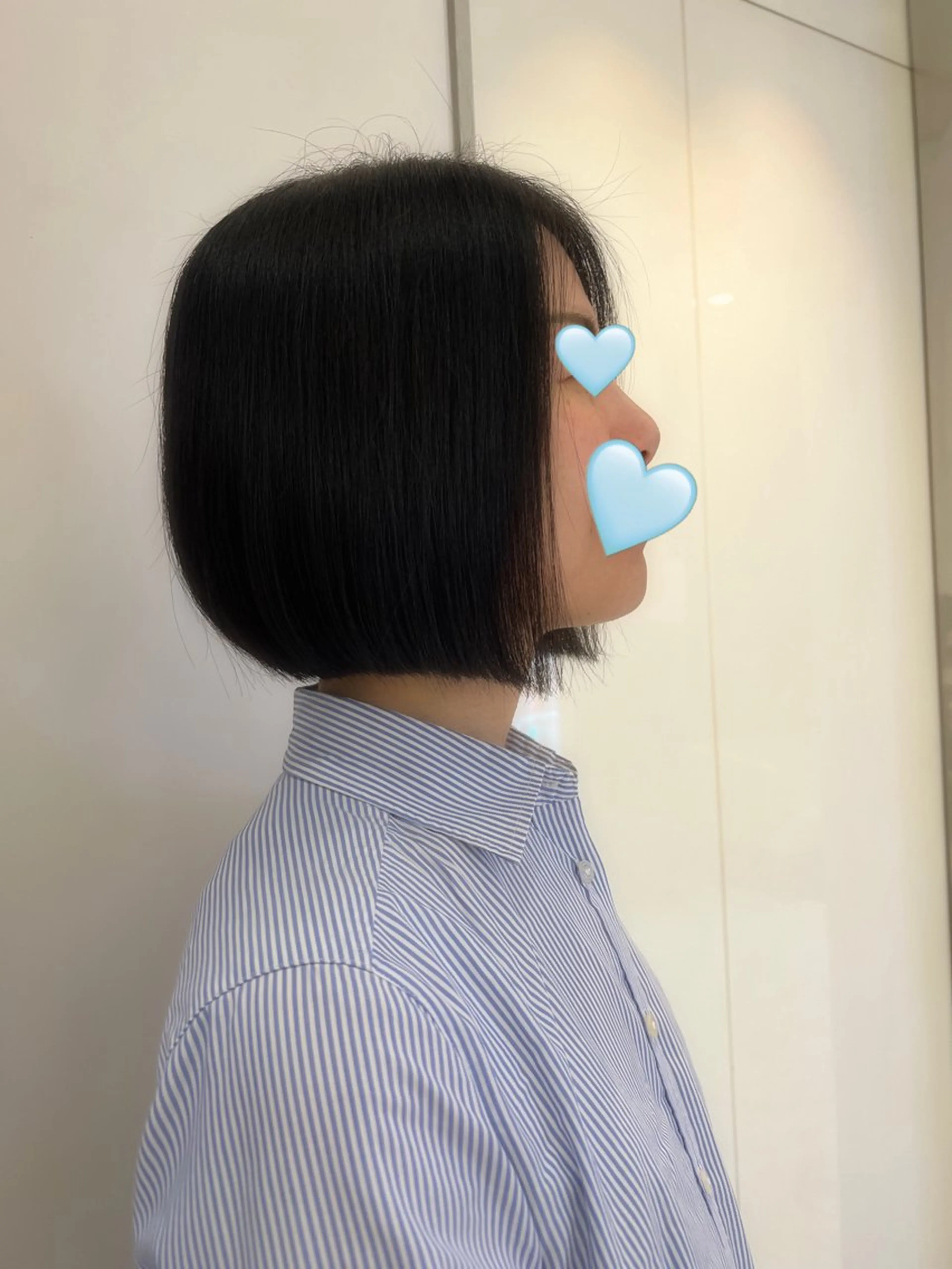 ショート カラー ヘアアレンジ 切りっぱなしボブ ワンレンボブ ボブ 似合わせカット カット ヘアカラー トリートメント 顔周り/透明感/銀座 🩵りのせのヘアスタイル