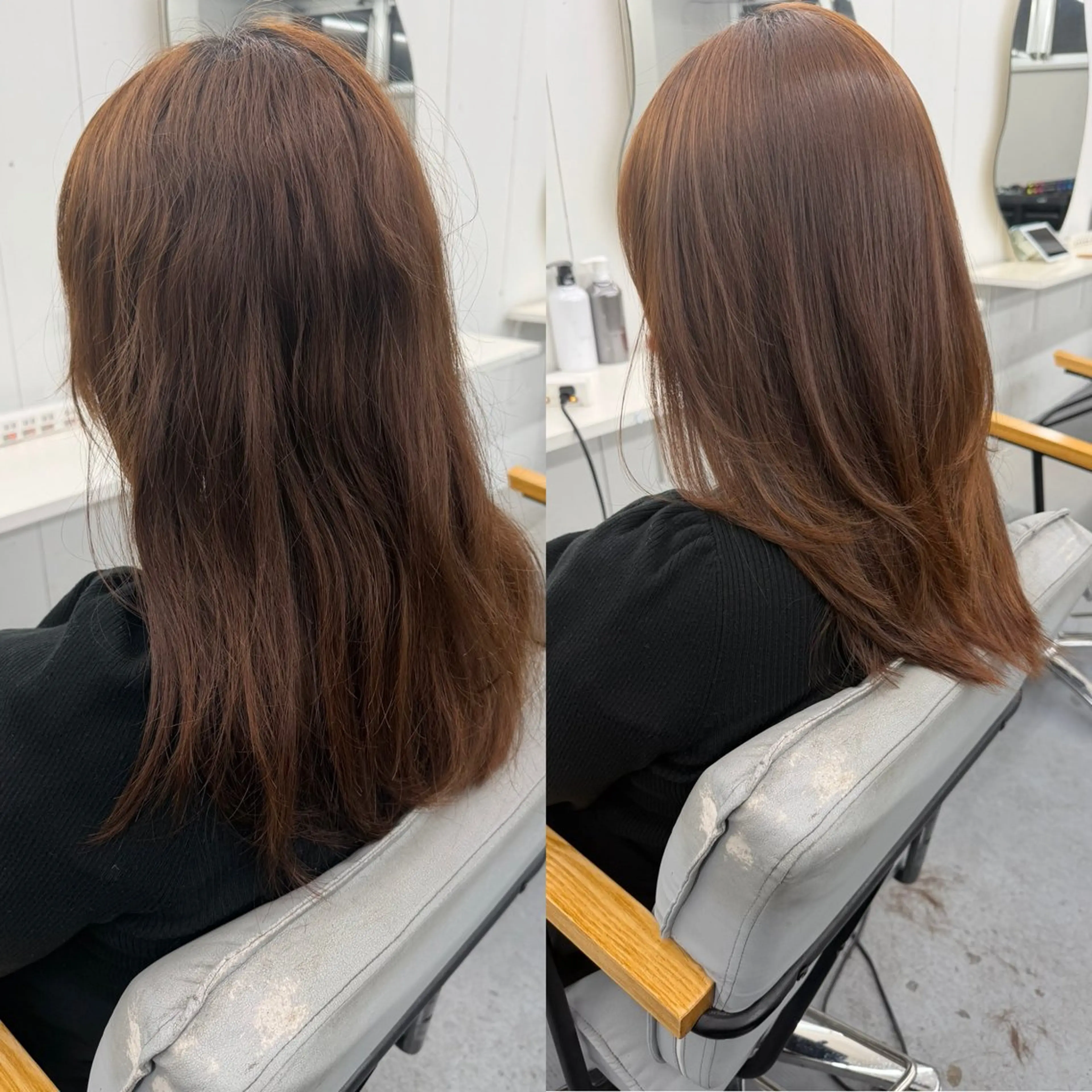 ミディアム カット 縮毛矯正 トリートメント 亀田 泰生のヘアスタイル