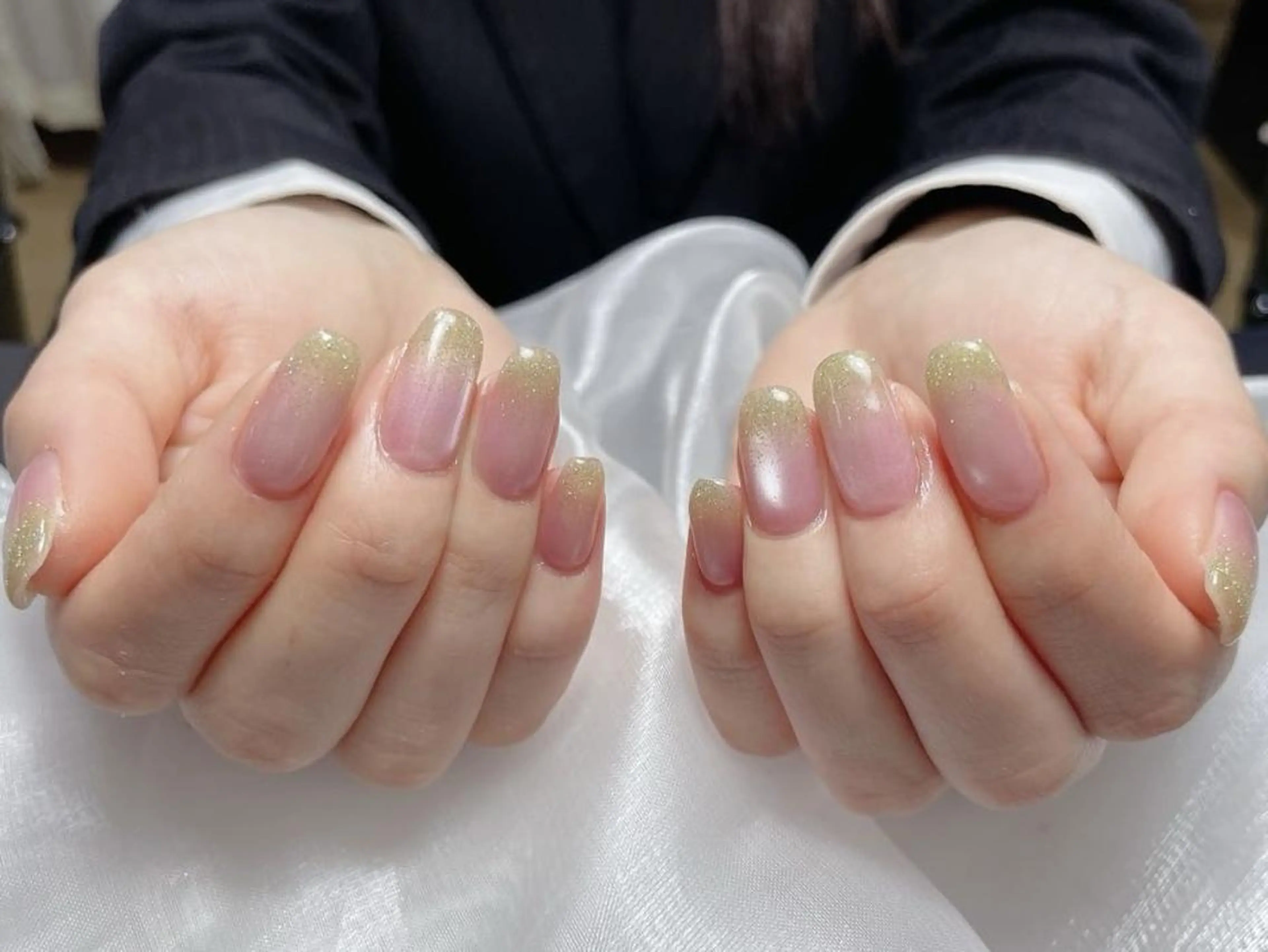 ネイル チークネイル 長さ出し フレンチネイル グラデーション マグネットネイル こ いのネイルデザイン