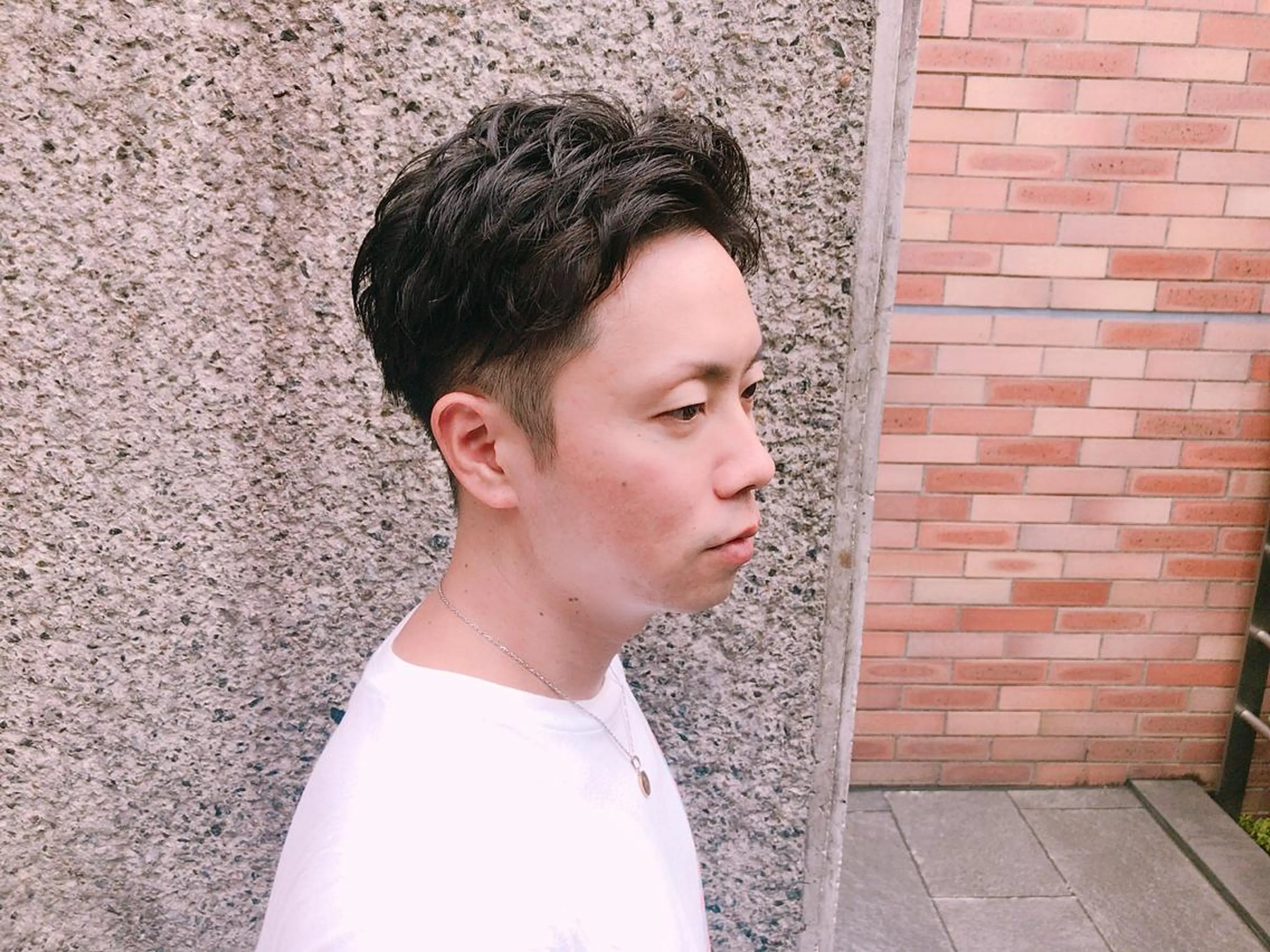 ショート カラー パーマ メンズ カット パーマ ちこ .のヘアスタイル