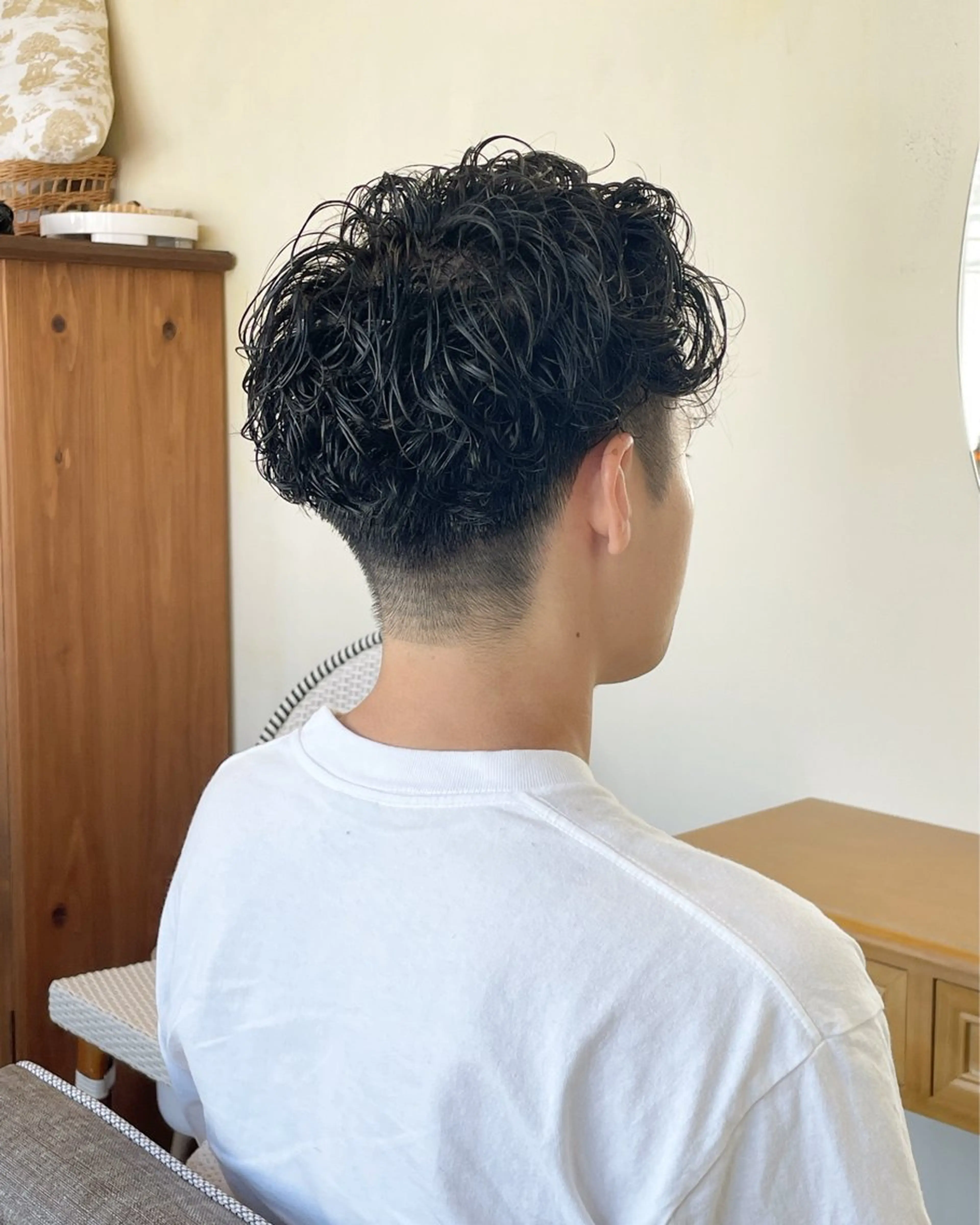 パーマ メンズ 🍋透け感カラー🍃 オリーブ🍐Kahoのヘアスタイル