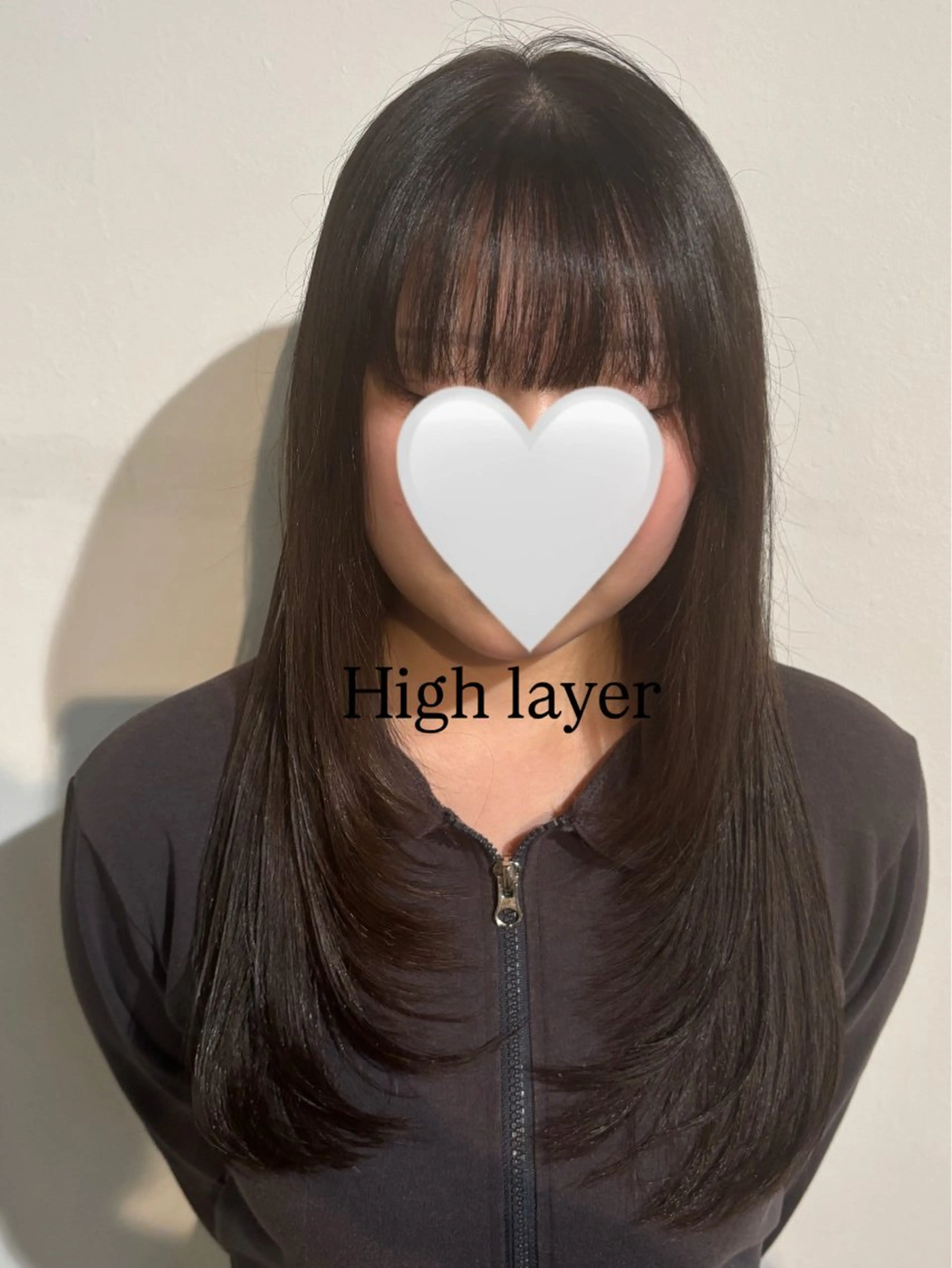 ロング 韓国風ヘア レイヤーカット カット のどか 髪質改善/ボブモデルのヘアスタイル