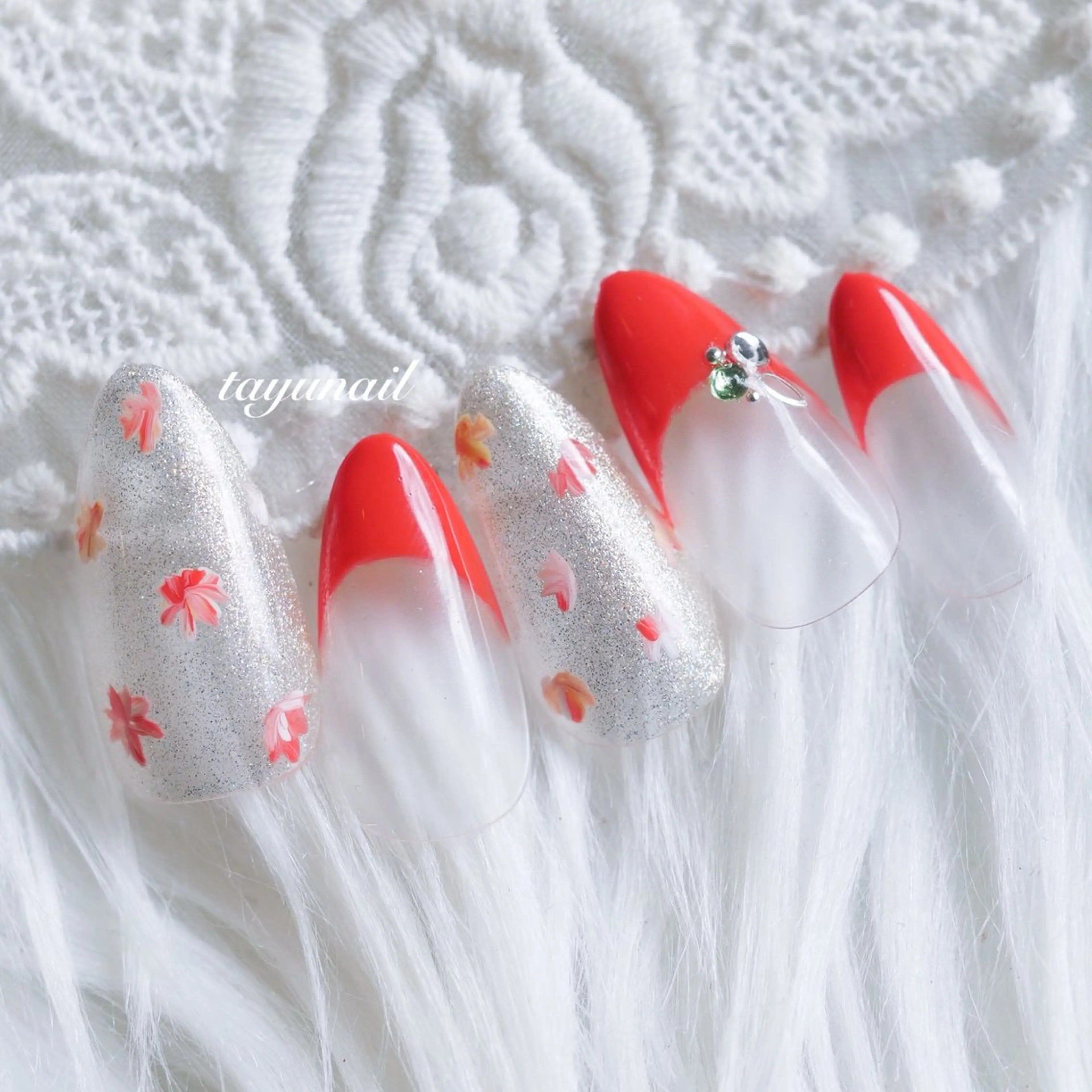 ネイル アートネイル フットネイル ジェルネイル パラジェル ハンドネイル ネイルサロン 【たゆnail】のネイルデザイン