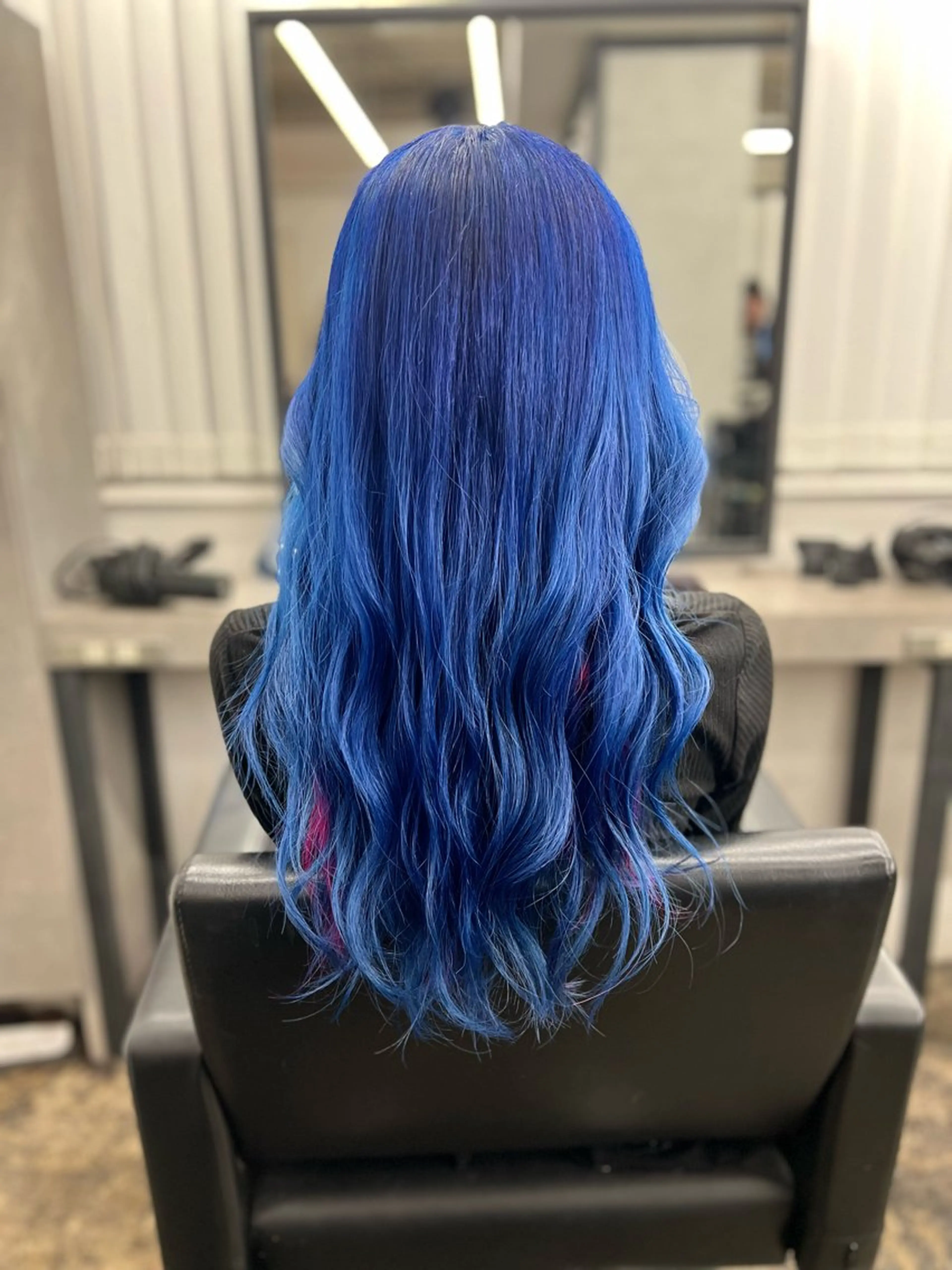 ロング カラー ブルーカラー ピンクカラー カット ヘアカラー 透明感カラー特化🫧 ADLLA.栗原🦋のヘアスタイル