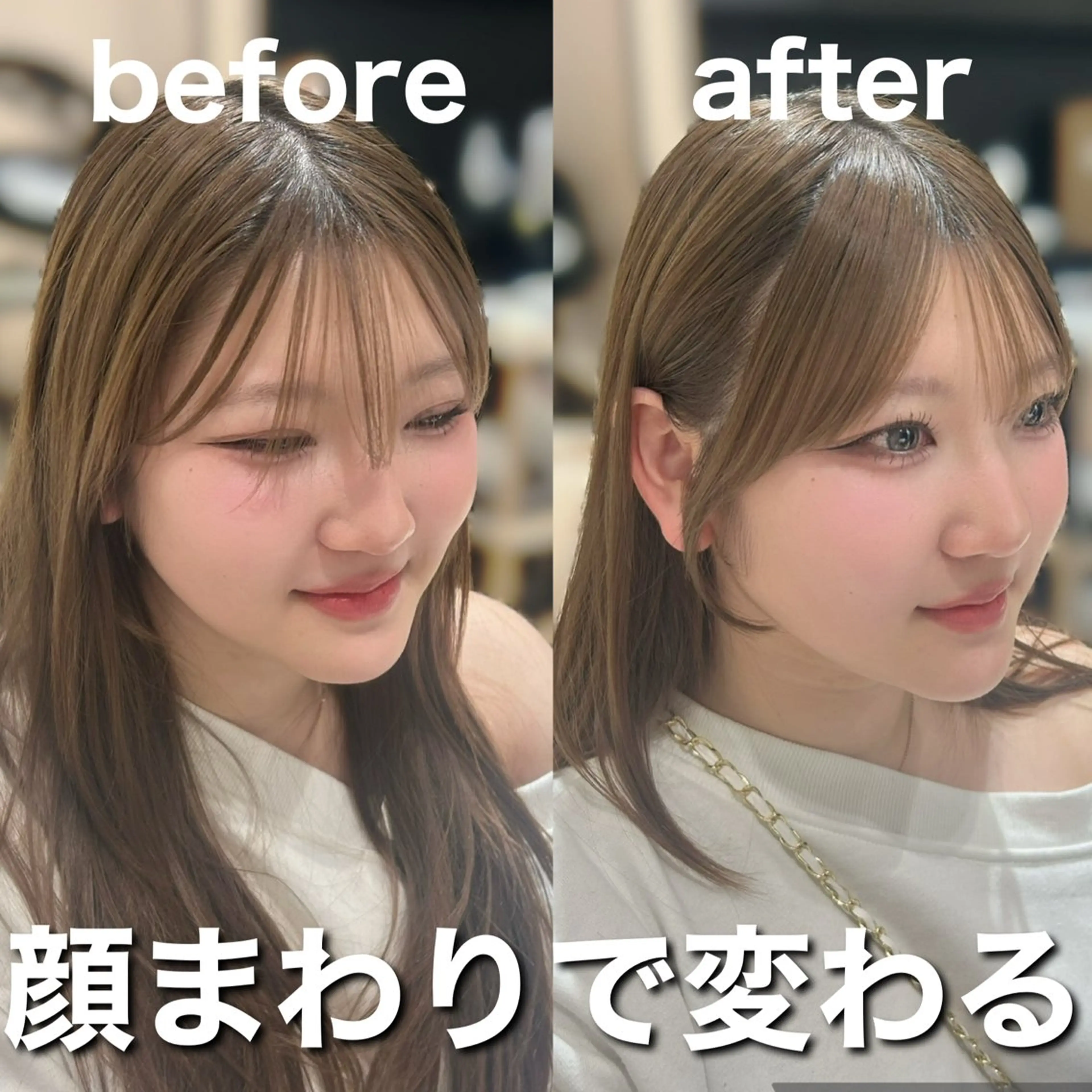 ミディアム カット ヘアセット 🌼大竹美侑／顔まわ りカット／レイヤーのヘアスタイル