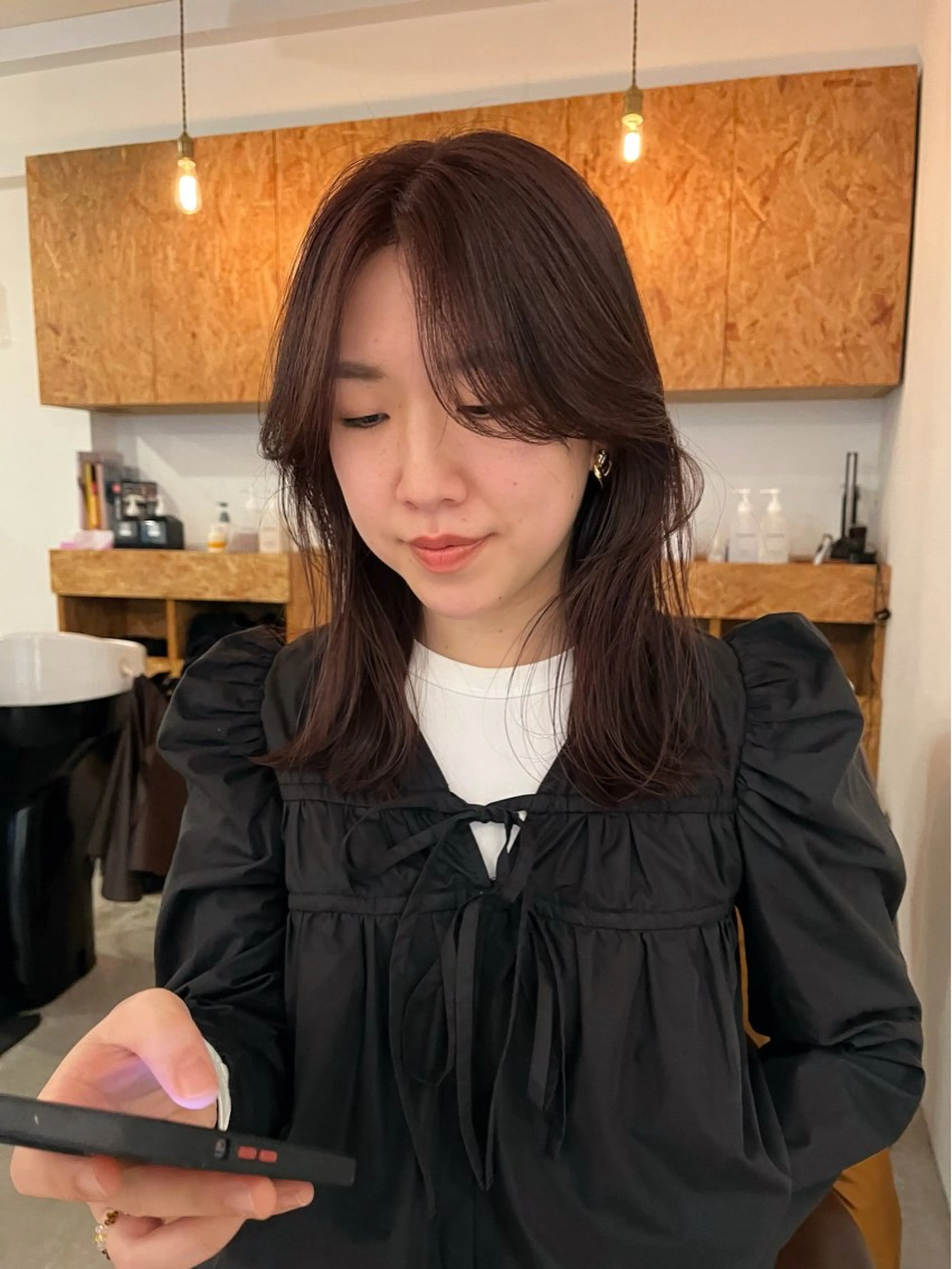 ミディアム 暖色/パーマ 🌼クニトウメイのヘアスタイル