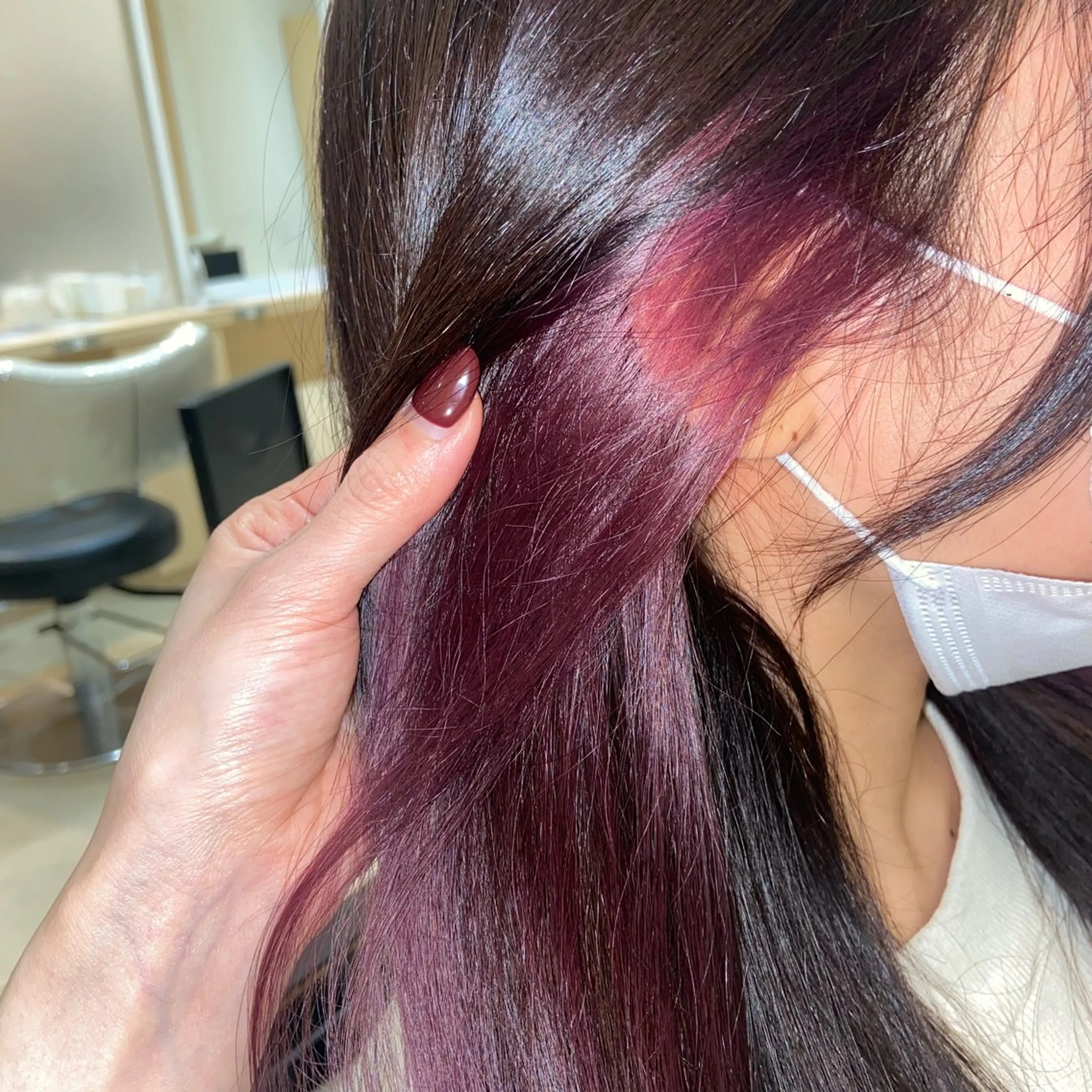 🎀インナーカラーorイヤリングカラー+全体カラー🎀(ブリーチ込)の写真