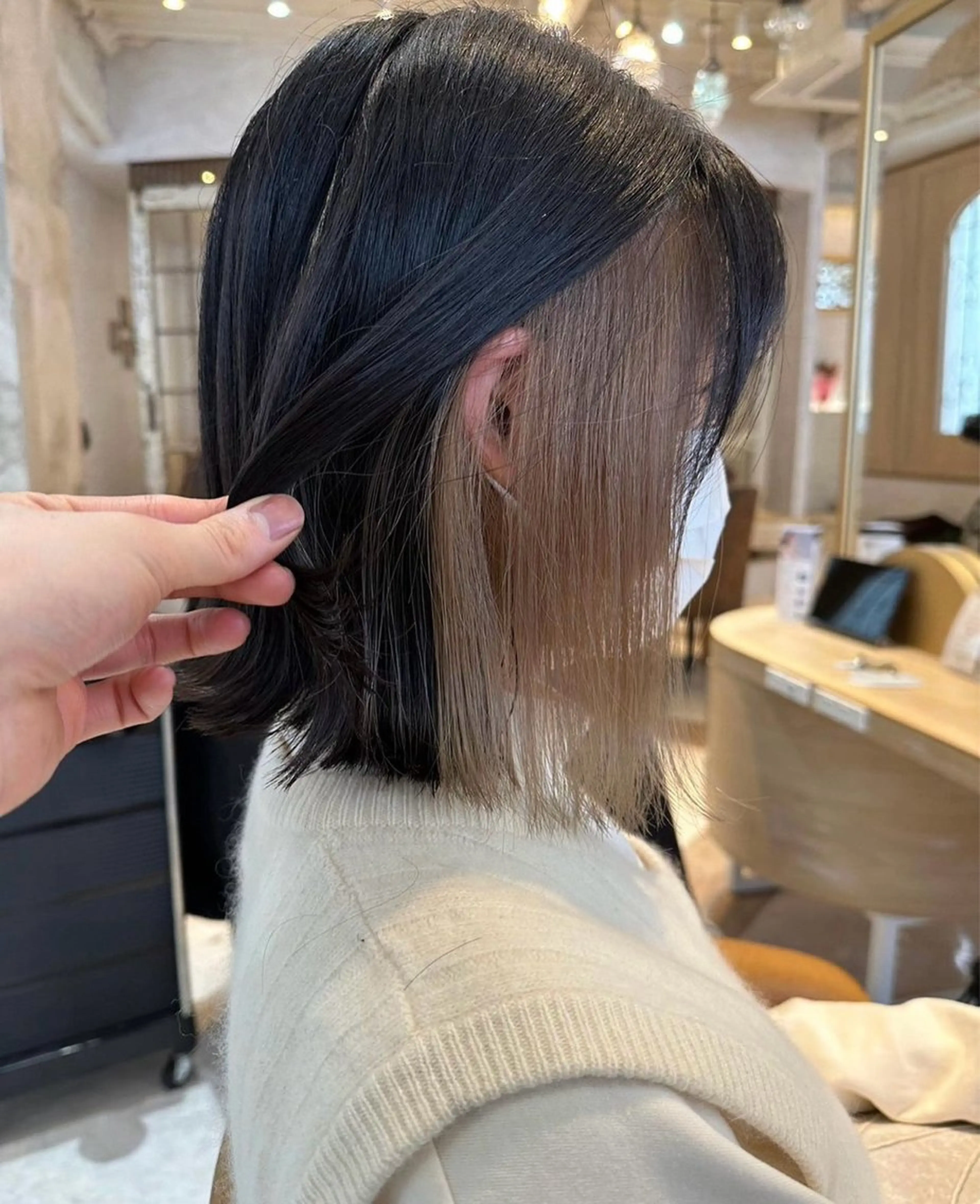 ミディアム カラー Lond Lūna所属・韓国風艶カラー/ 井上茜里のヘアスタイル