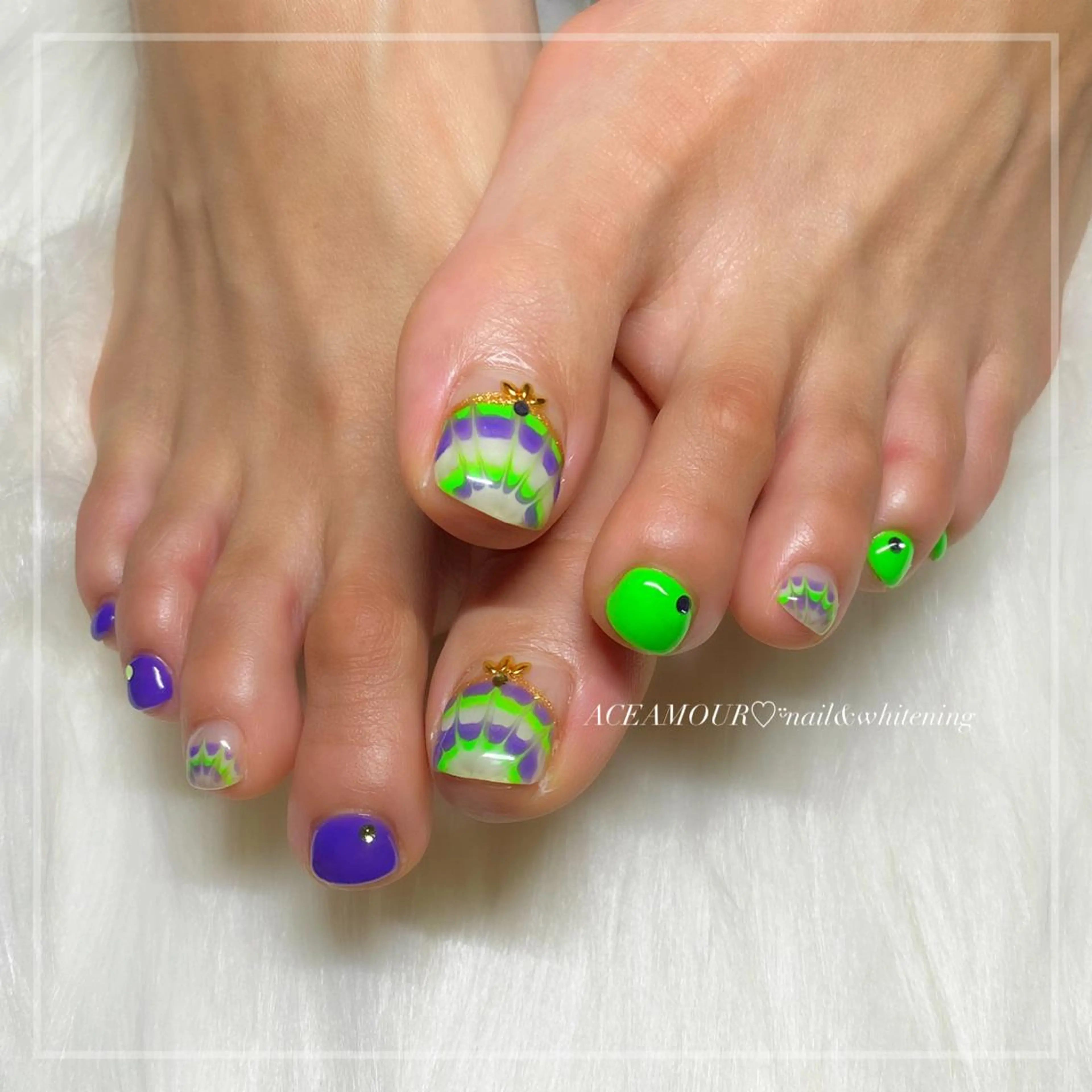 ネイル フットネイル ネイル/耳つぼ /新ホワイトニングのネイルデザイン