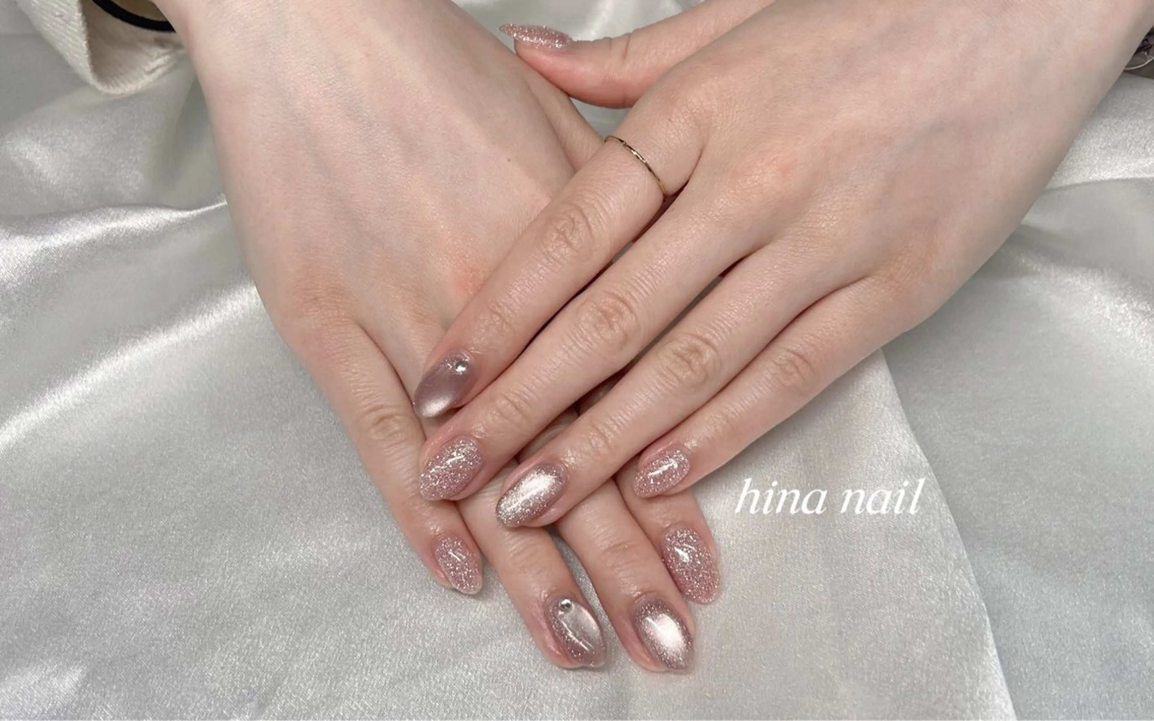 ネイル フラッシュネイル マグネットネイル ワンホンネイル ハンドネイル Hina nail 木場のネイルデザイン