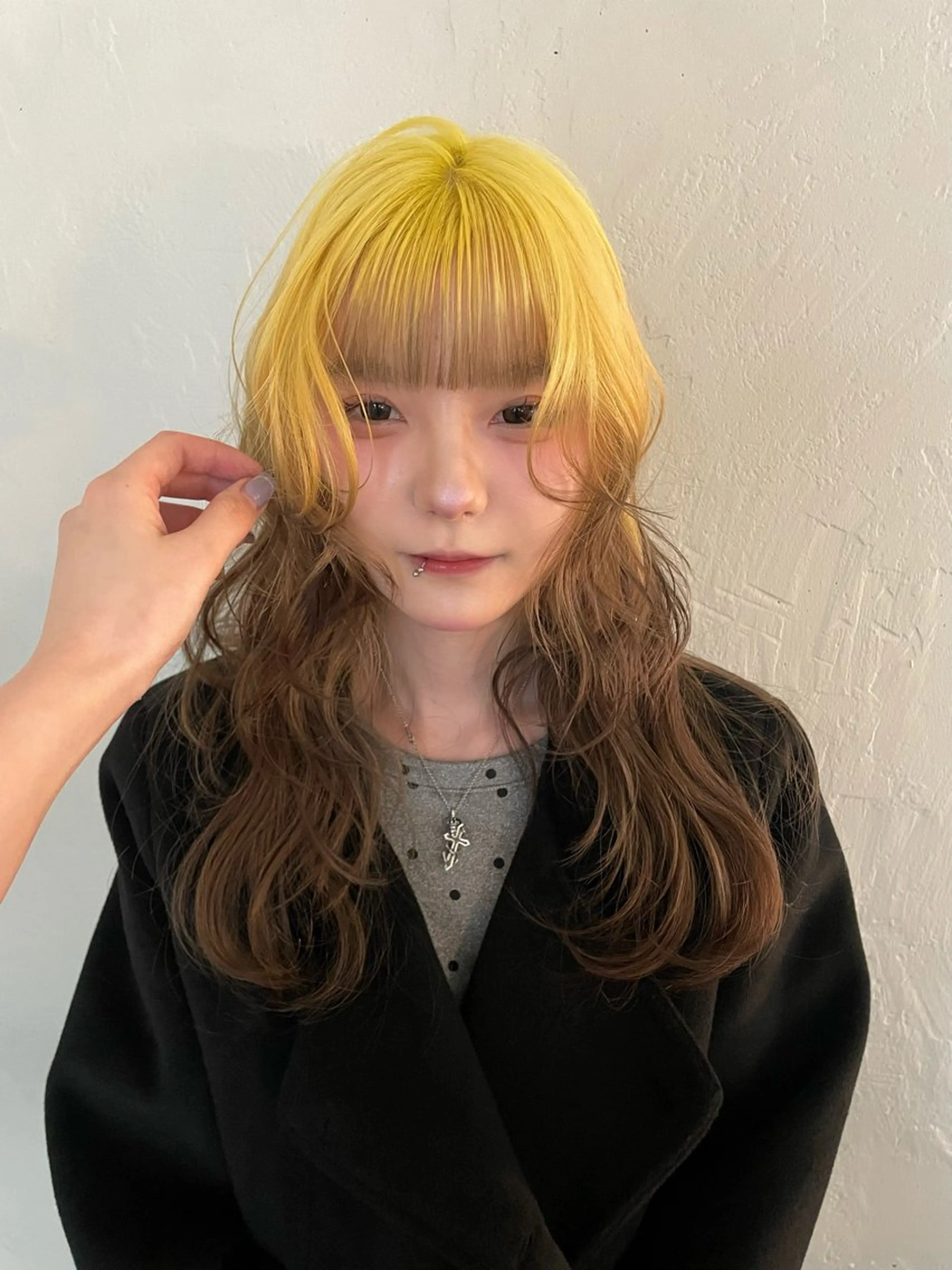 ロング カラー ブロンド デザインカラー ヘアカラー mana/ハイトーン /ヘアセット🎀のヘアスタイル