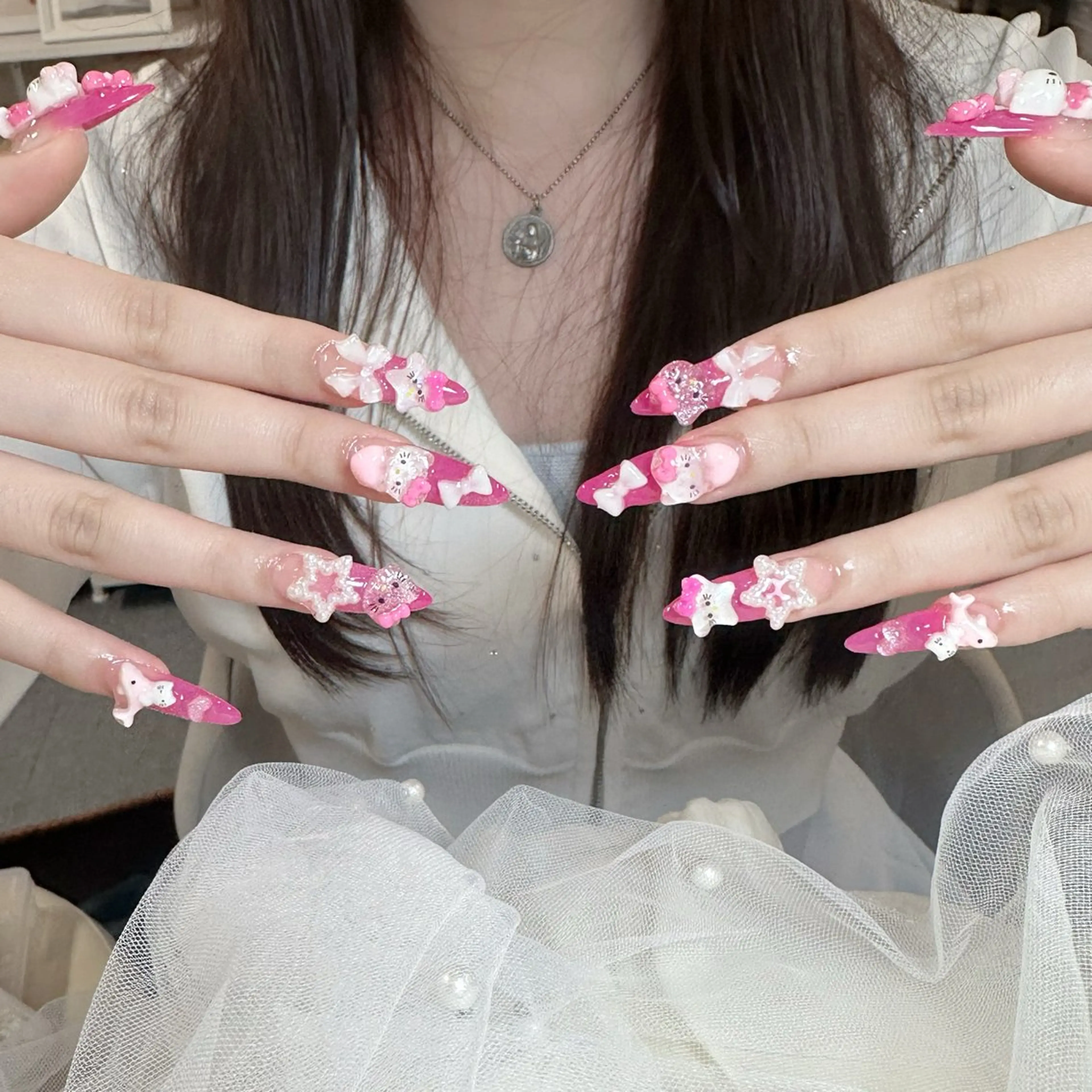 ネイル ハンドネイル 🍄Rina🍄 韓国風ネイルのネイルデザイン