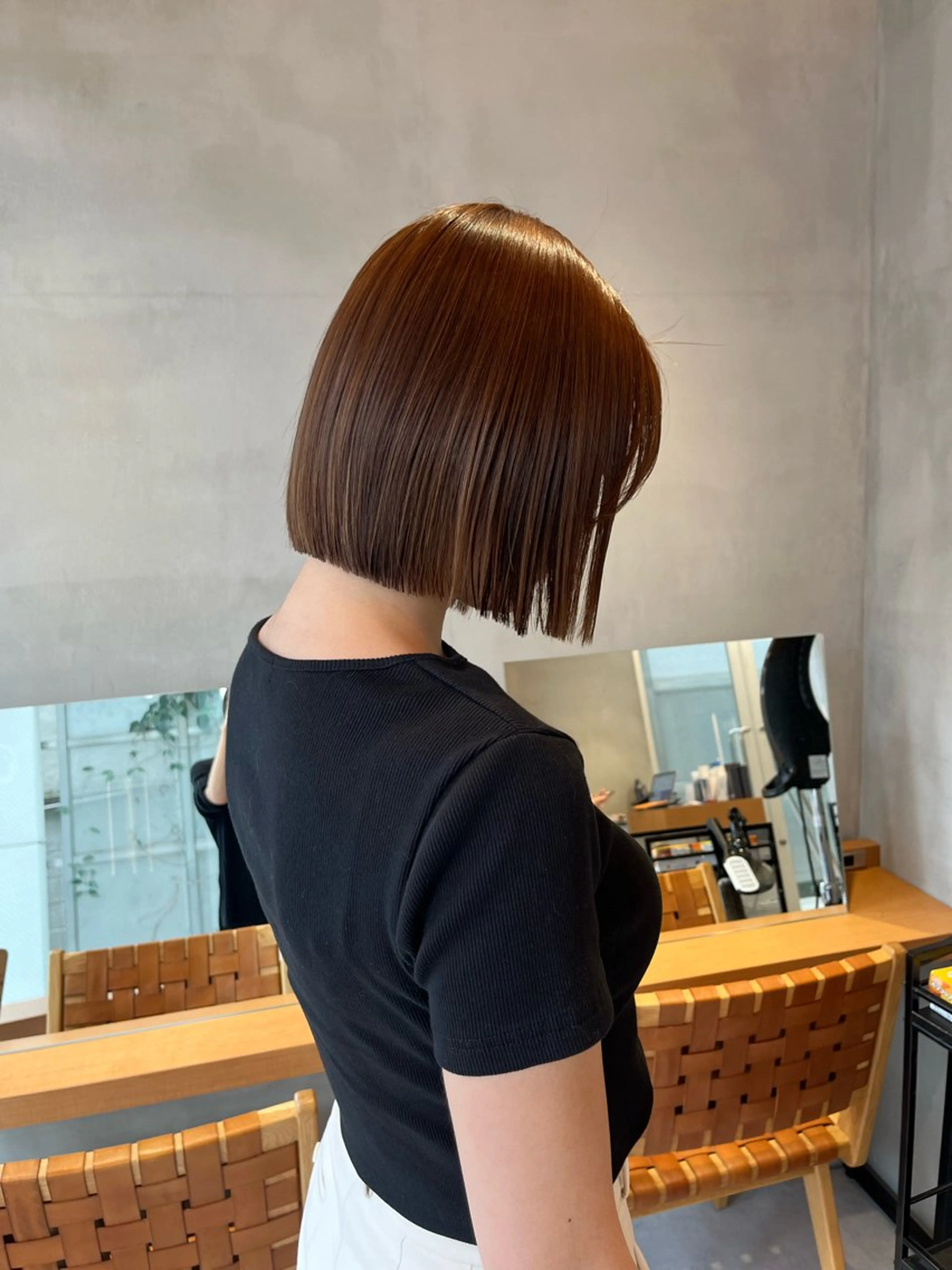 ミディアム カラー ボブ&顔まわりレ イヤー♡TOMOE♡のヘアスタイル