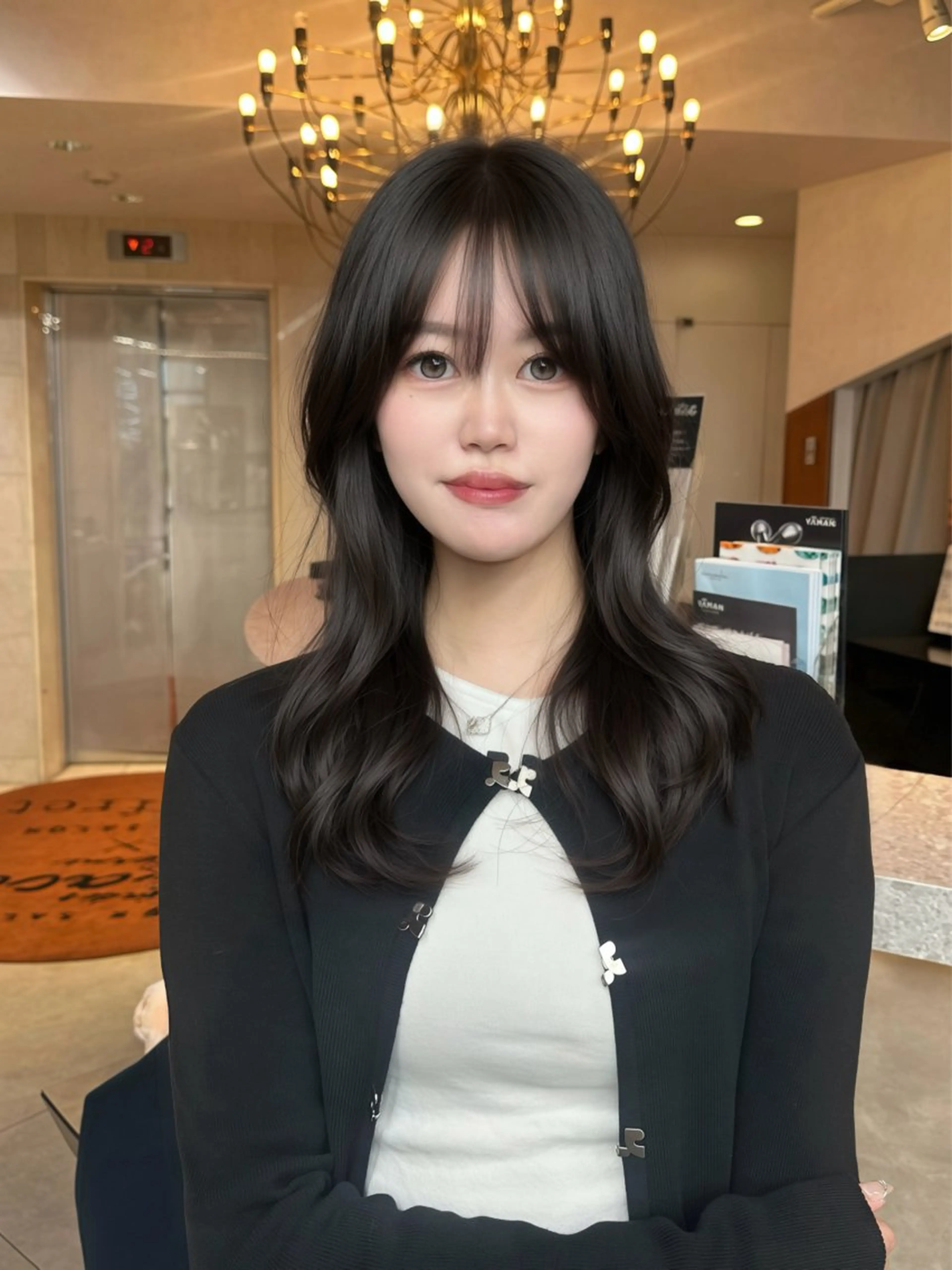 ロング カラー カット ヘアカラー トリートメント 韓国/レイヤー/ 透明感🩶ひかる🩶のヘアスタイル