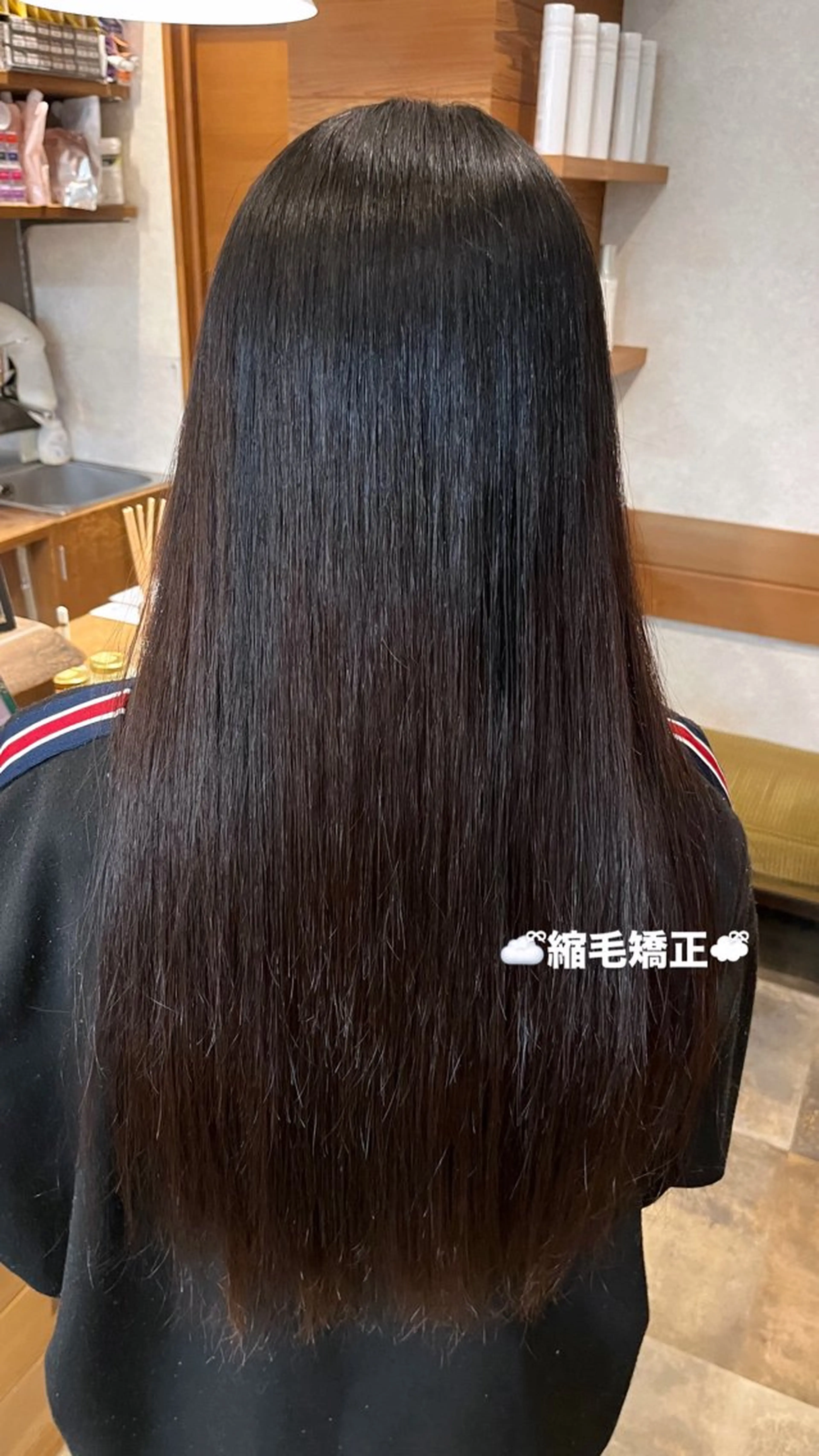 ロング 縮毛矯正 ‎miku/ blancblancのヘアスタイル