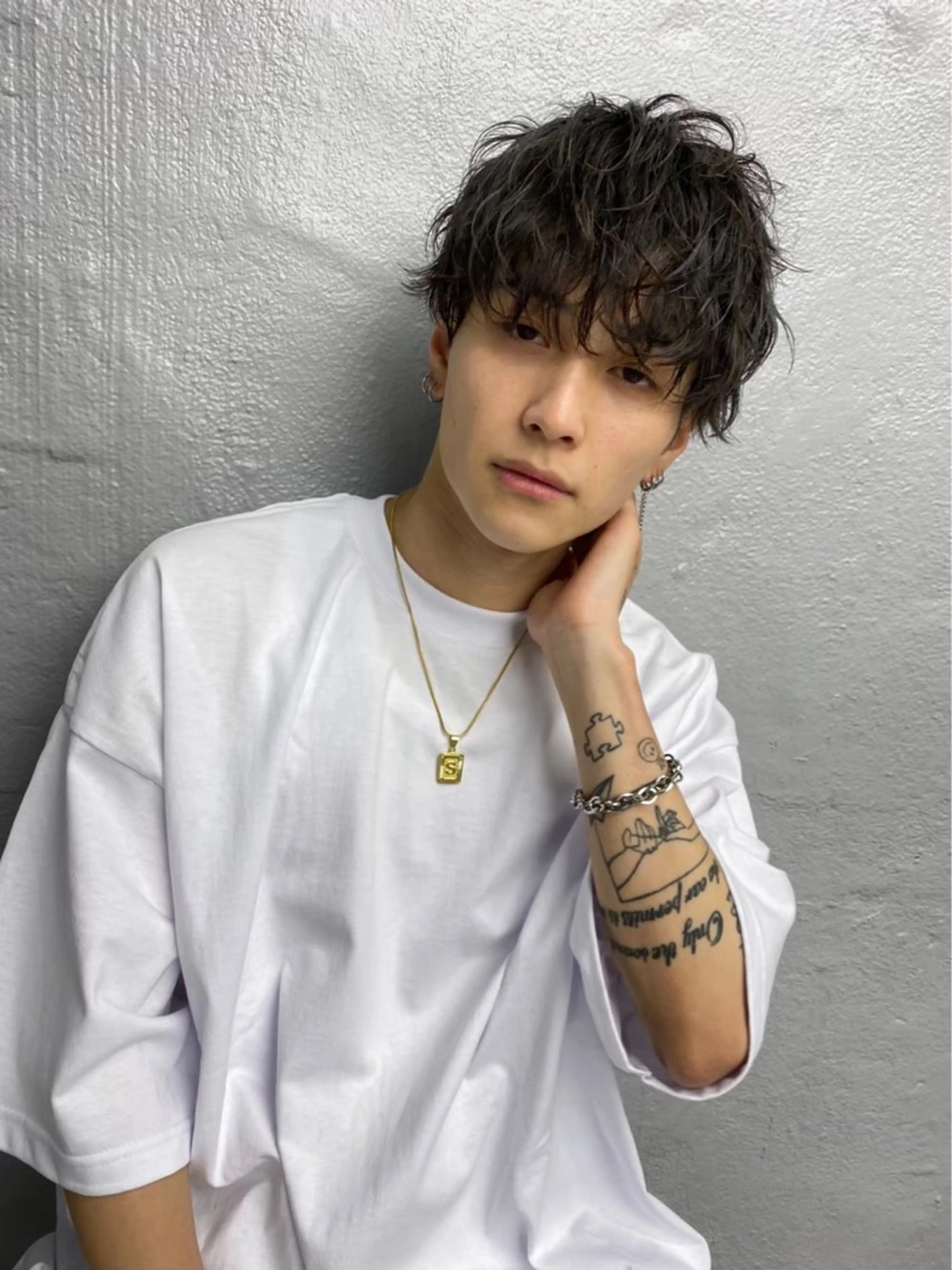 メンズ シャドウパーマ/ 波巻きパーマ/三鷹のヘアスタイル