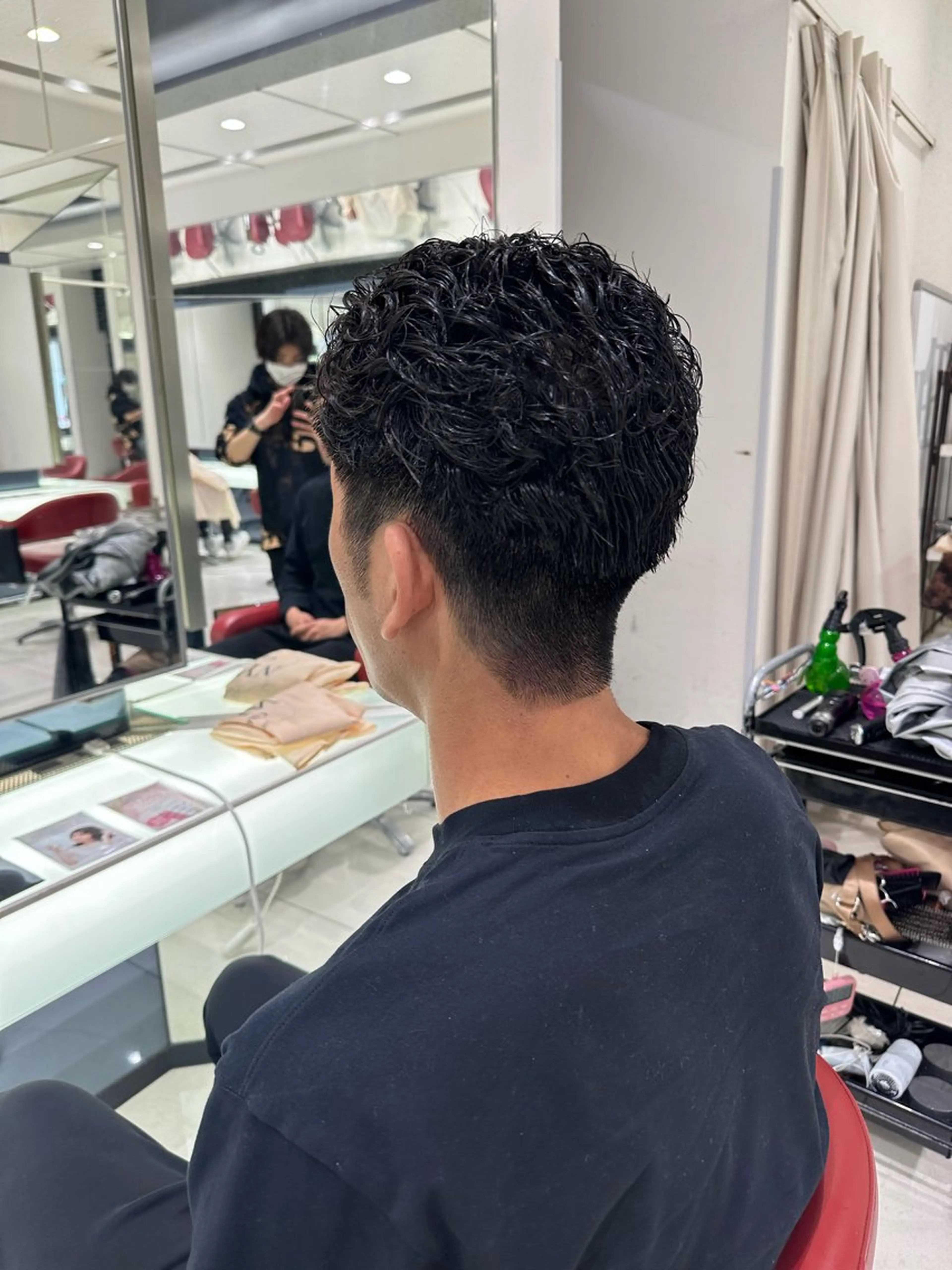 ショート パーマ メンズ レディースモデル 南草津/築山寿輝也のヘアスタイル