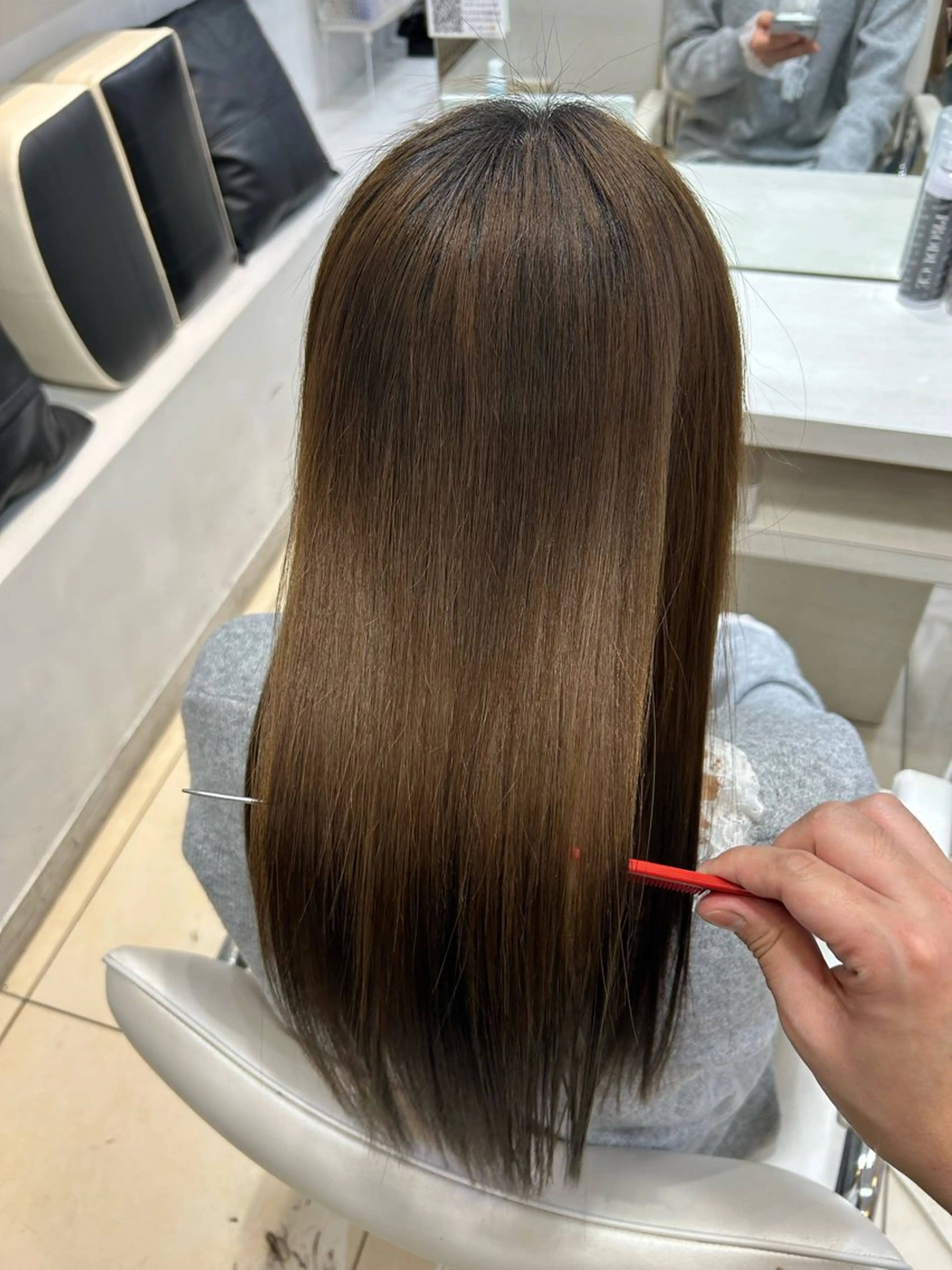 ロング カット ヘアカラー 縮毛矯正 【髪質改善カラー】 瀧田嵐士🇰🇷のヘアスタイル