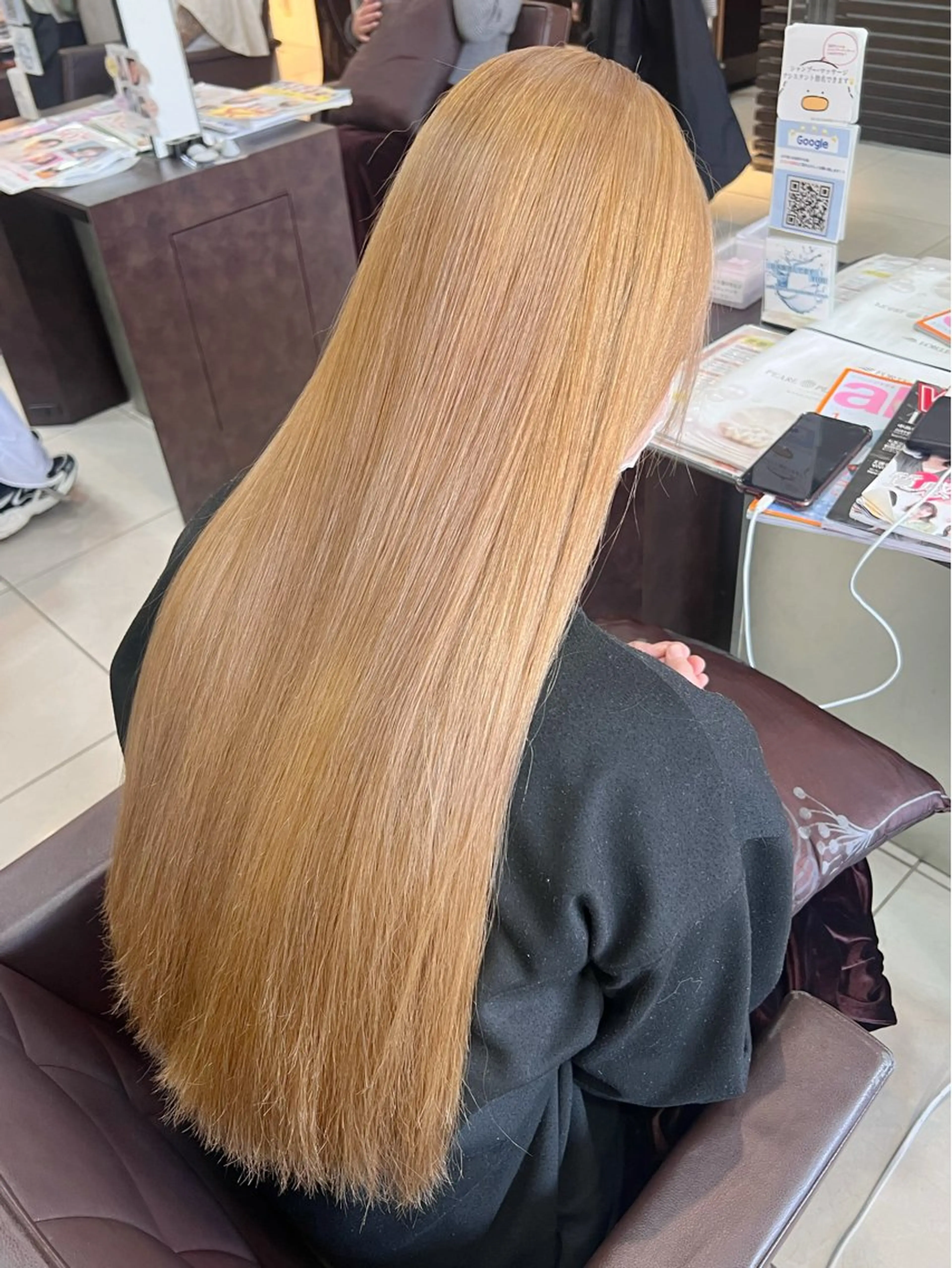 ロング カラー ヘアカラー 草薙メンズ縮毛矯正 💫緒方美柚のヘアスタイル