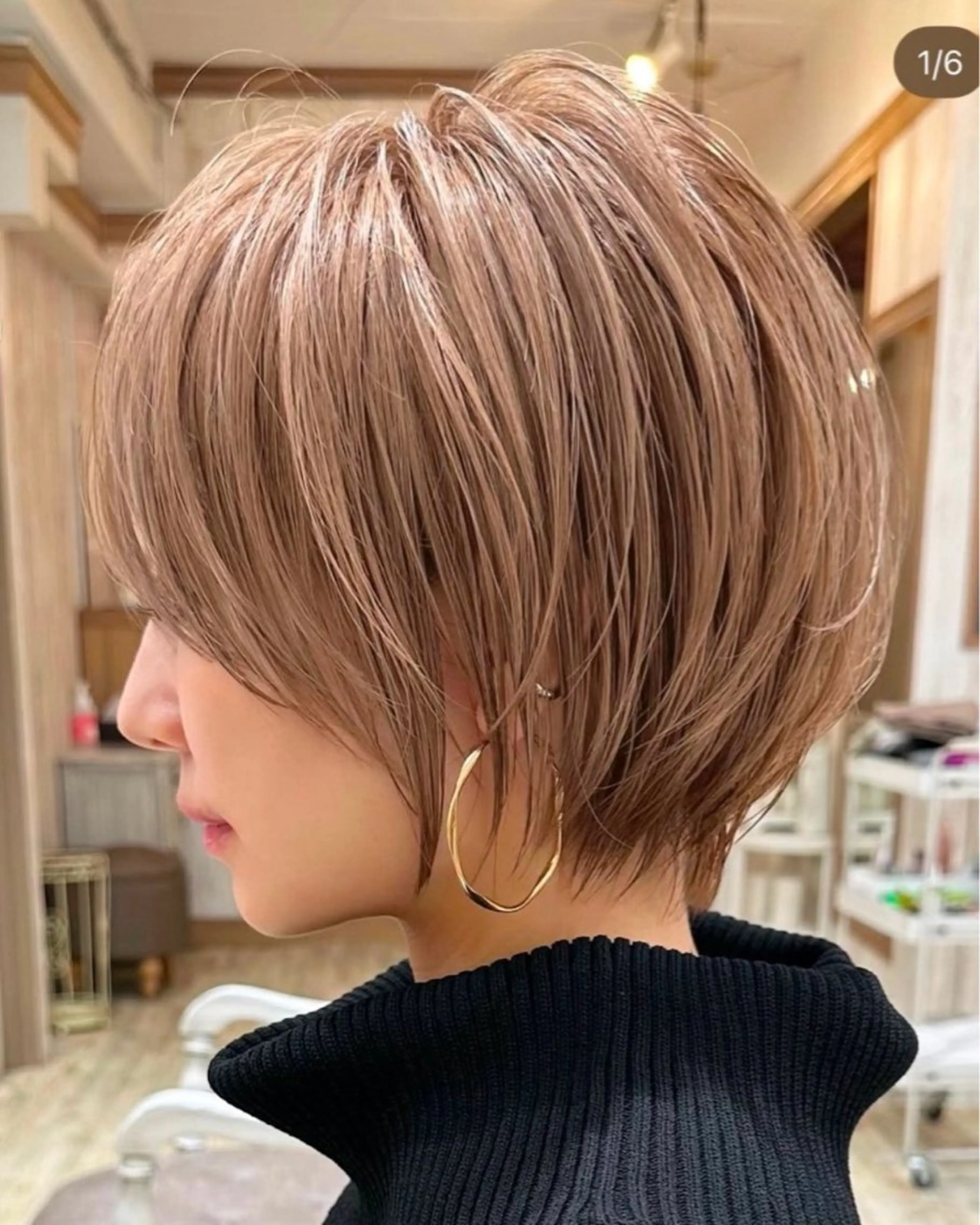 ショート 透明感カラー/似合わ せ前髪/柴田礼空のヘアスタイル