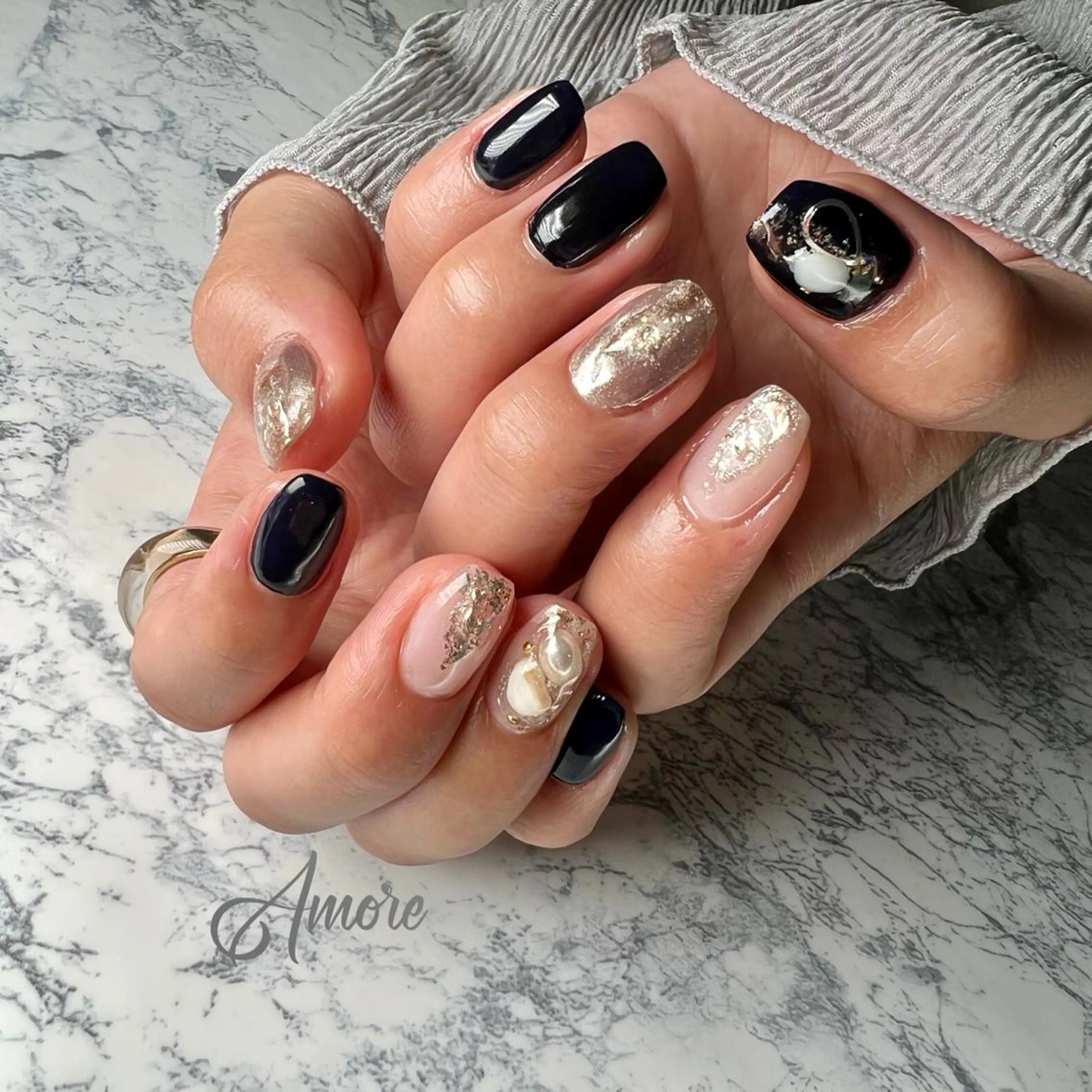 ネイル ジェルネイル 氷ネイル・うるうるネイル マグネットネイル ミラーネイル ニュアンスネイル You kyehwaのネイルデザイン