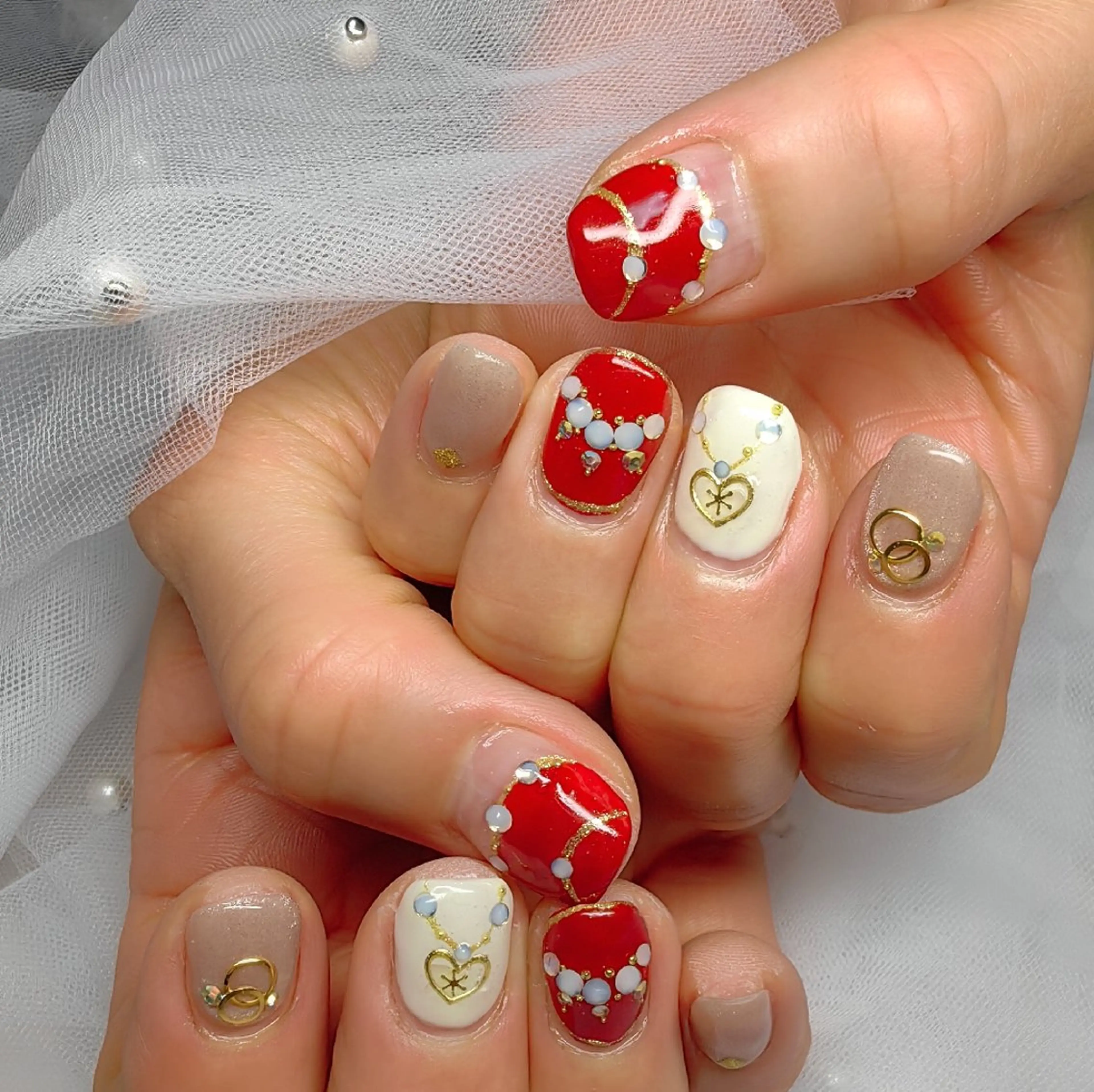 ネイル 冬ネイル クリスマス ハンドネイル reve あやののネイルデザイン