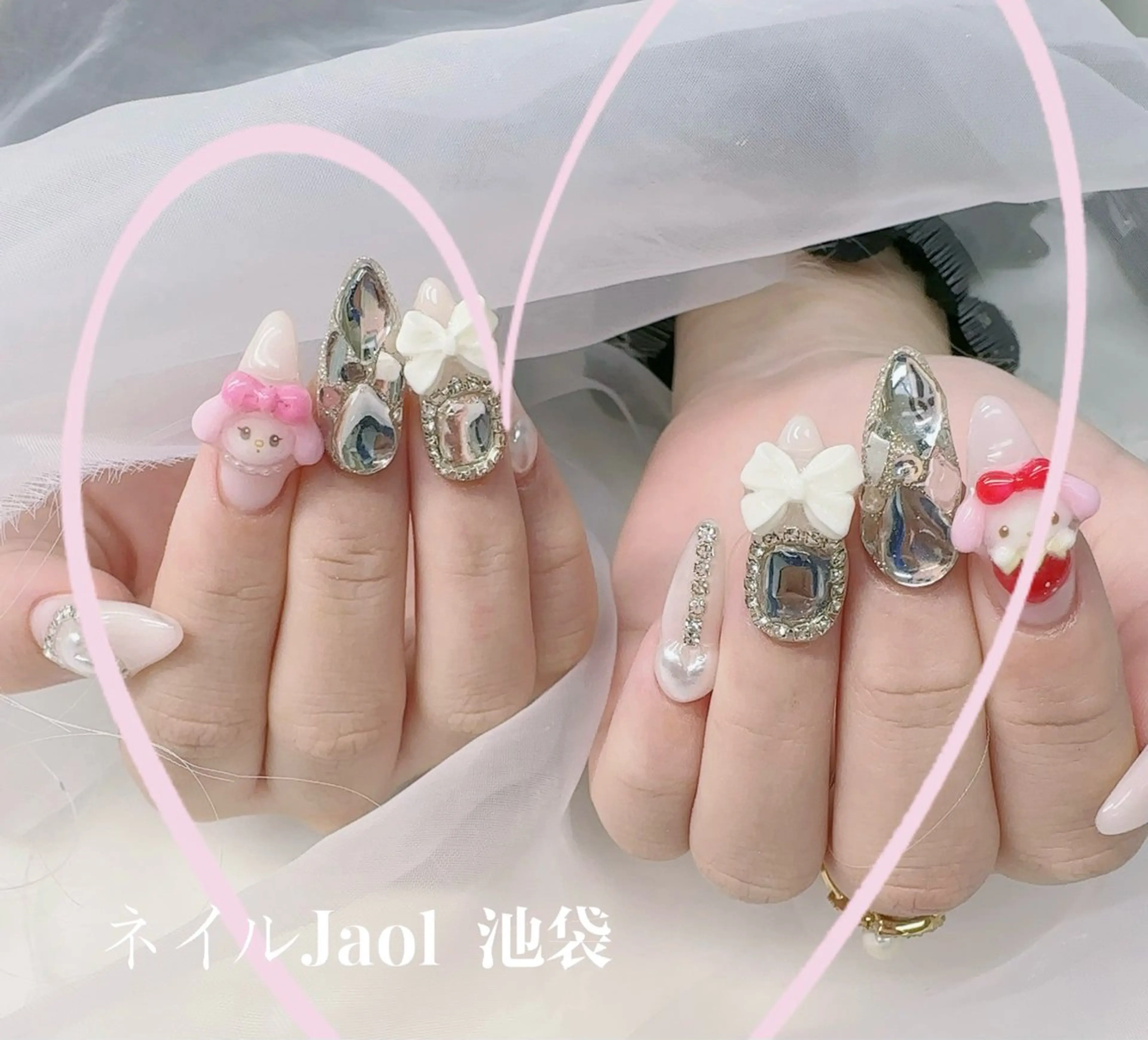 ロング ロング ハンドネイル ネイルJaol 池袋のネイルデザイン