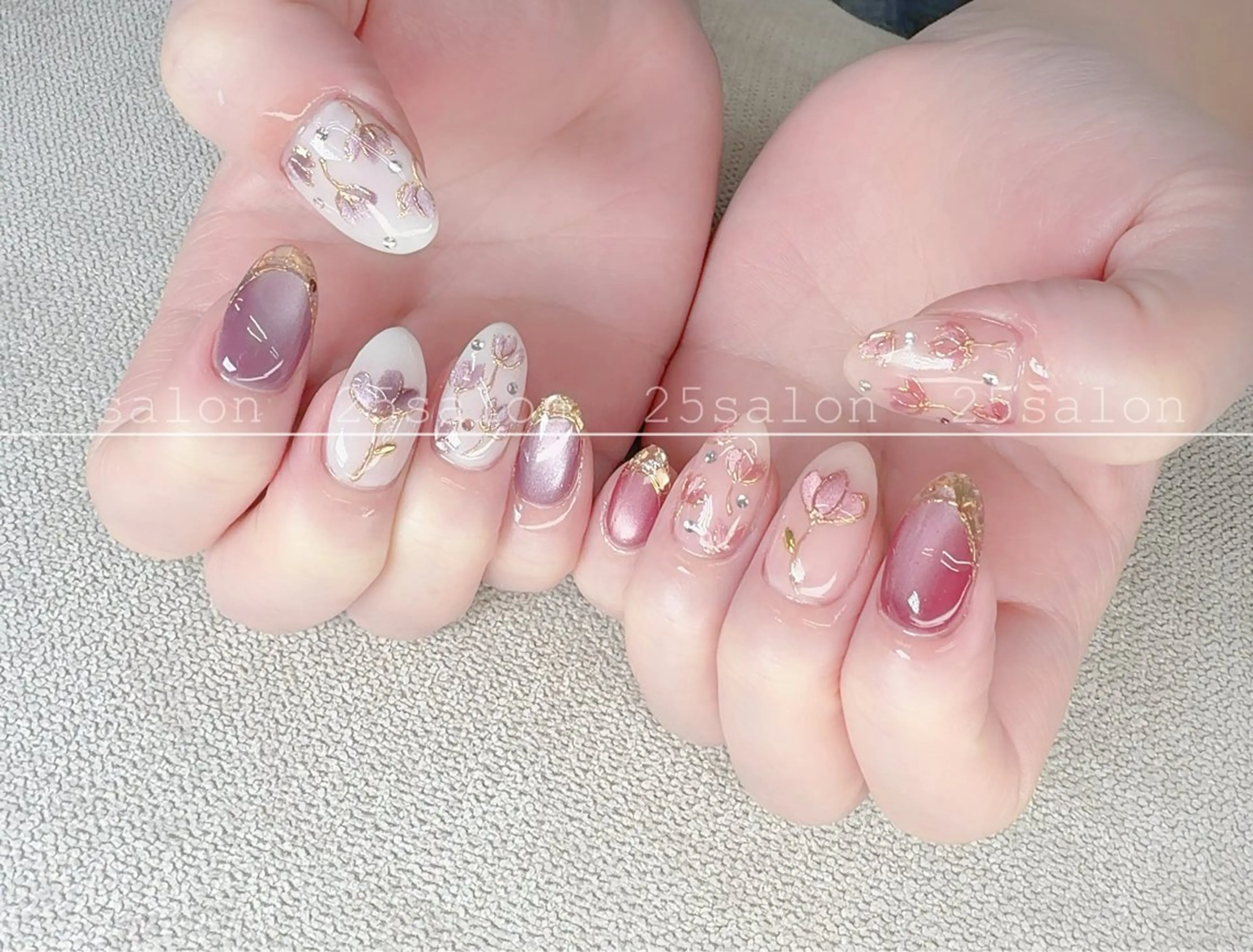 ネイル ジェルネイル 韓国ネイル ニュアンスネイル パラジェル ワンホンネイル 2 5のマツエク・マツパデザイン