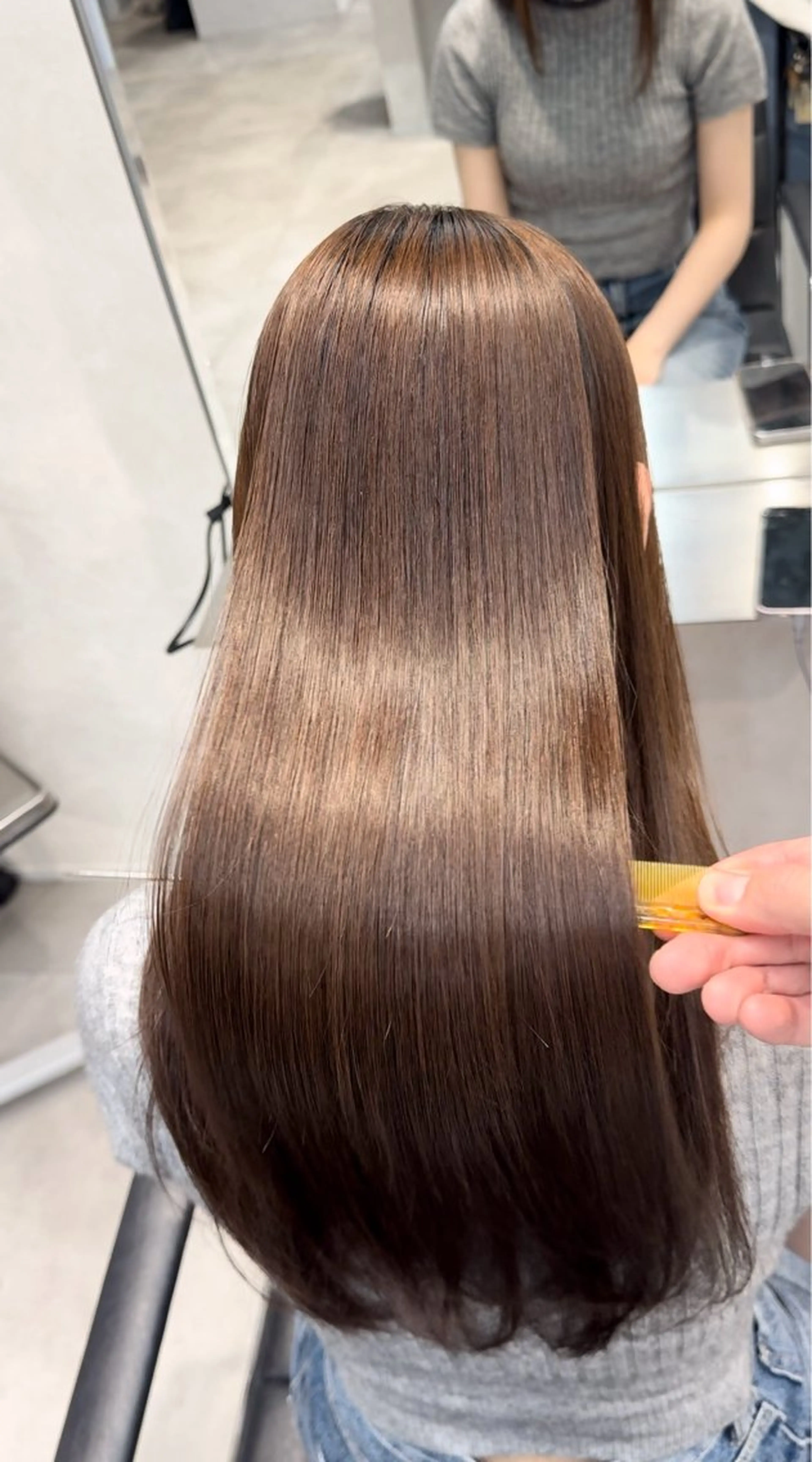 ロング カラー カット 縮毛矯正 トリートメント ✨美髪矯正✨髪質改善 ✨レイヤー✨大山　悠のヘアスタイル