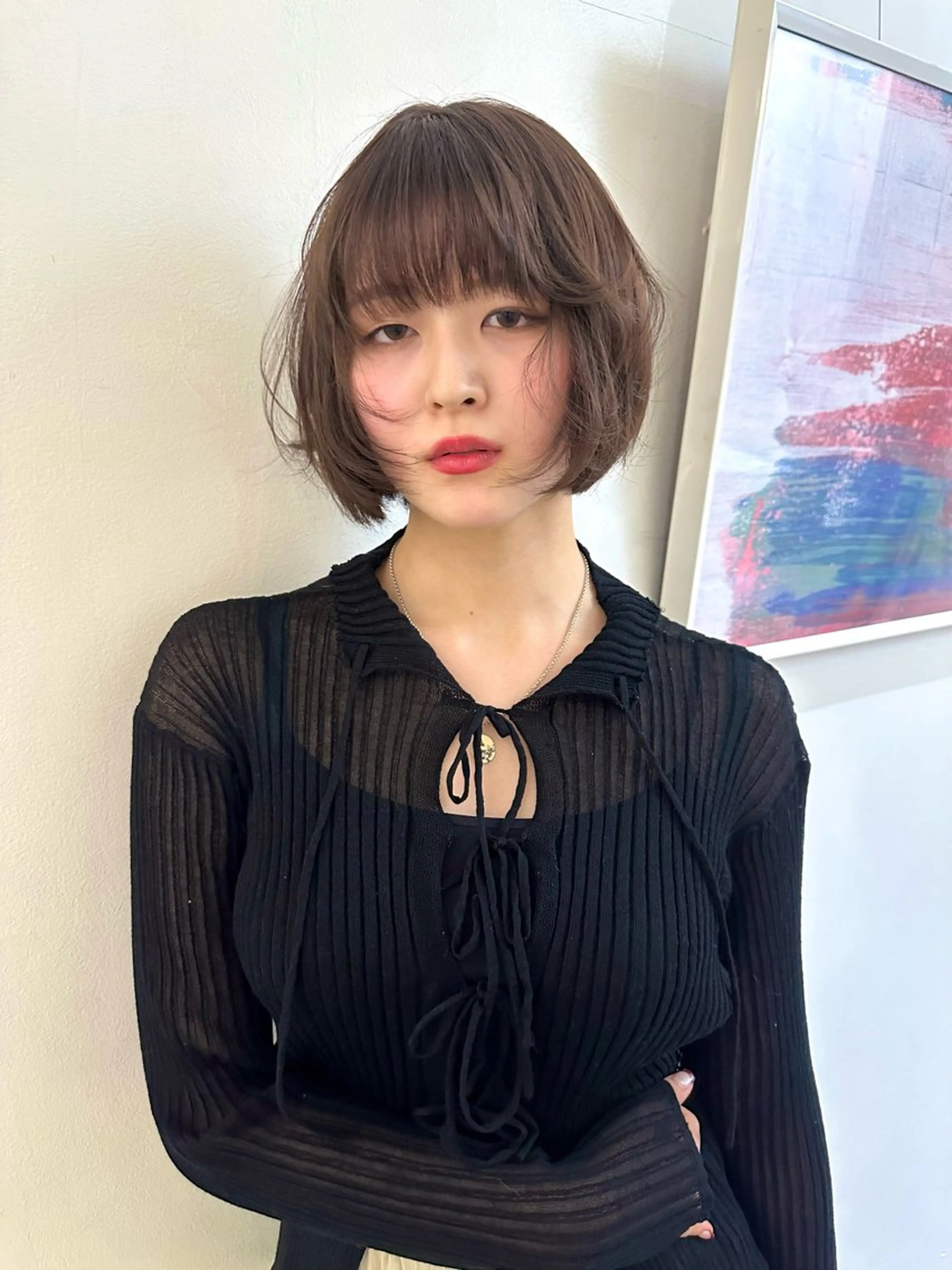 ショート ボブ ヘアカラー 似合わせカット ハイトーン/北村優人のヘアスタイル
