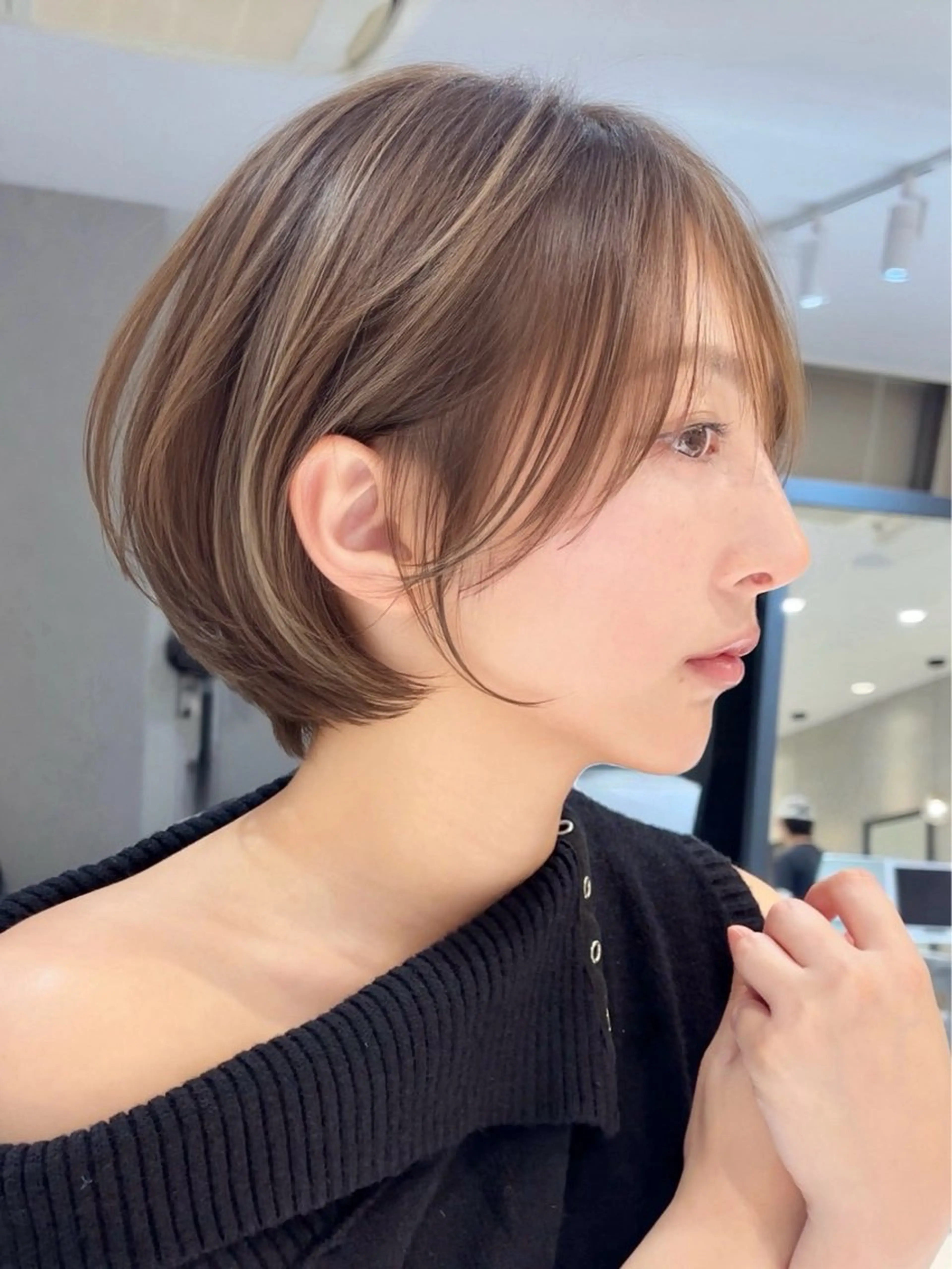ショート カラー カット ヘアカラー トリートメント Lond Bloom 天神ショート/ボブのヘアスタイル