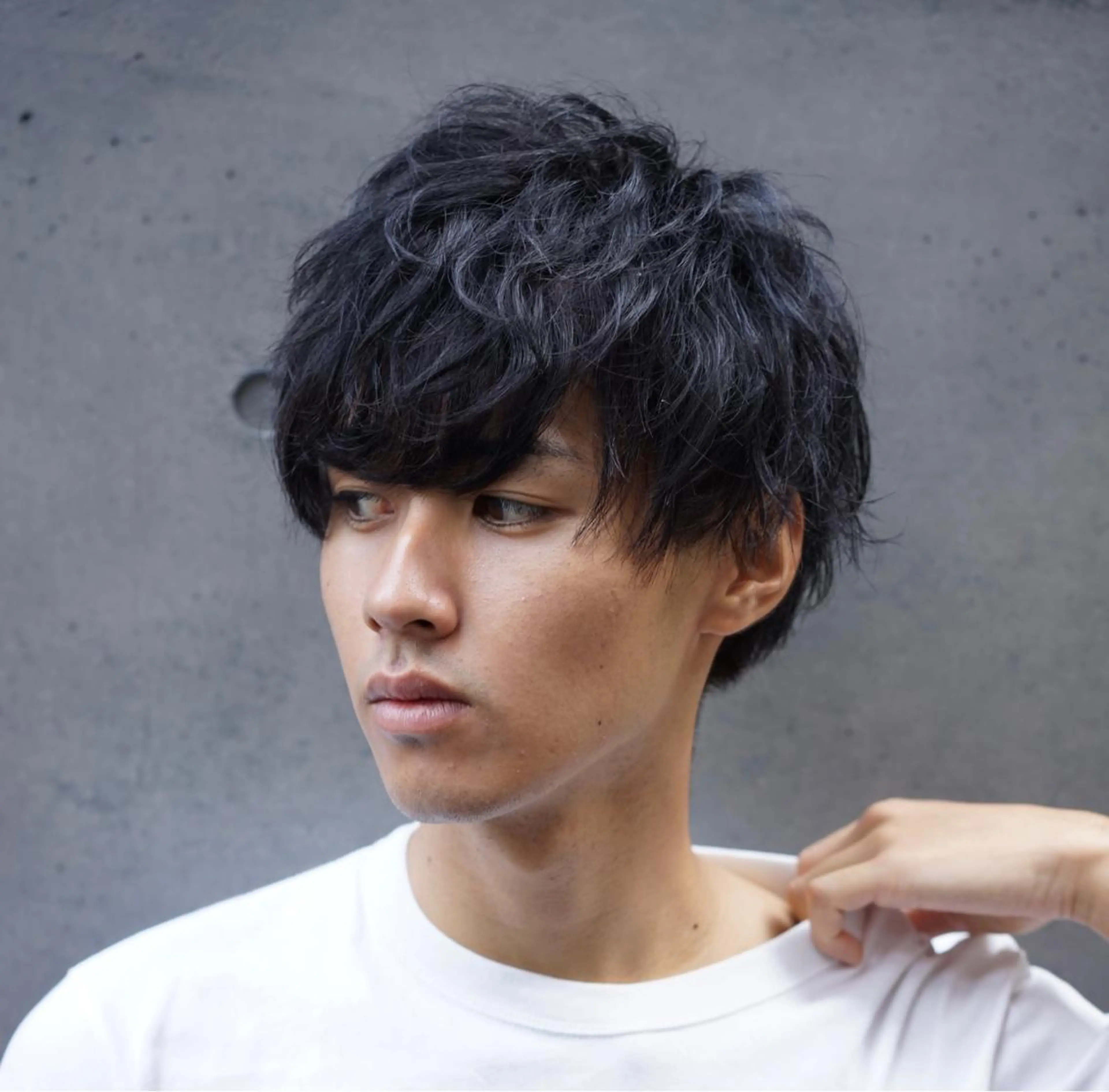 パーマ メンズ スパイラル波巻き パーマ井本汰壱のヘアスタイル