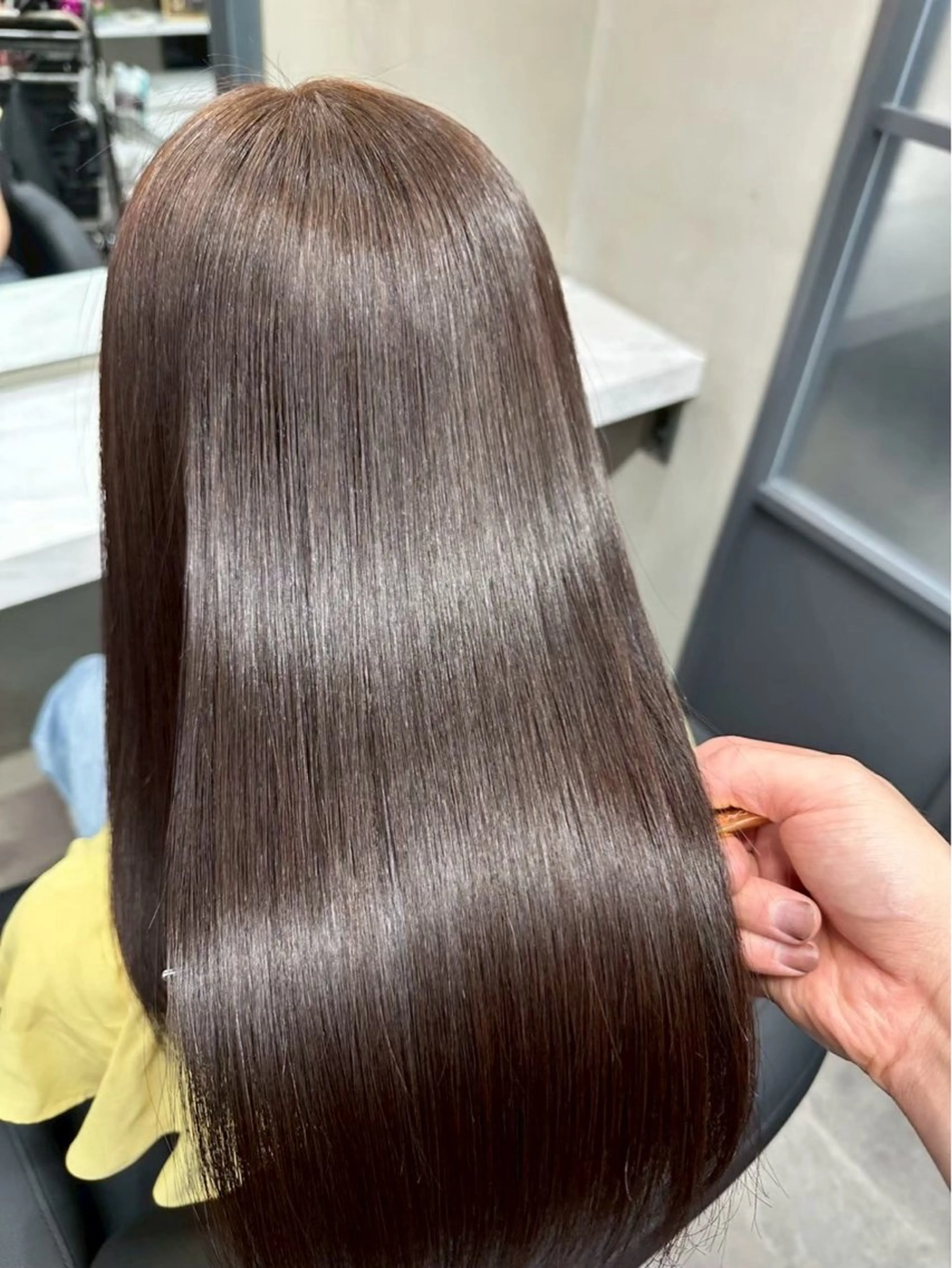 ロング カット 縮毛矯正 顔周りカット/ 髪質改善/kazuのヘアスタイル