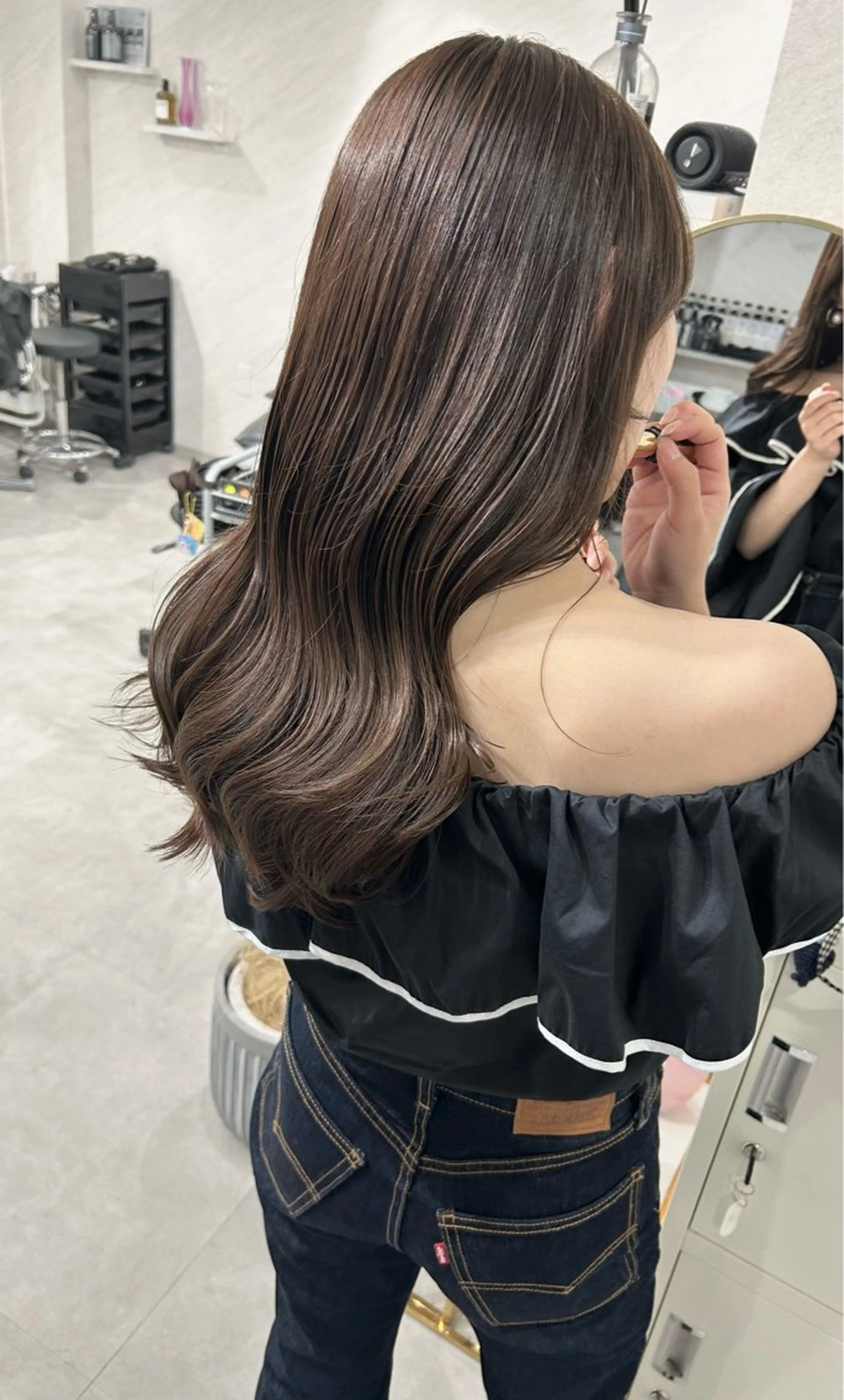 ロング カラー カット ヘアカラー トリートメント 髪質改善will hairdesignのヘアスタイル