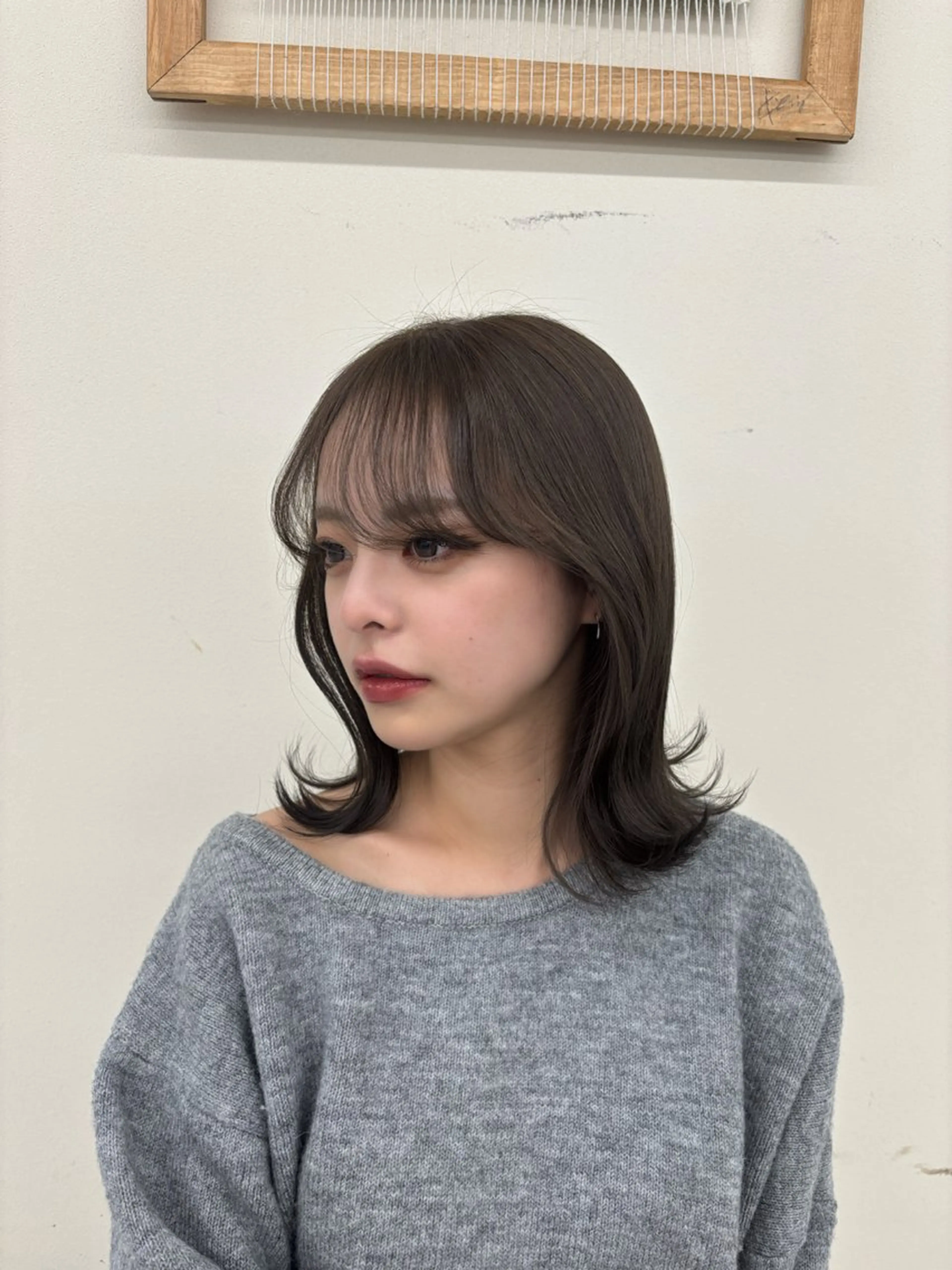 ミディアム ヘアカラー レイヤーカット/髪質 改善/momo🎀のヘアスタイル