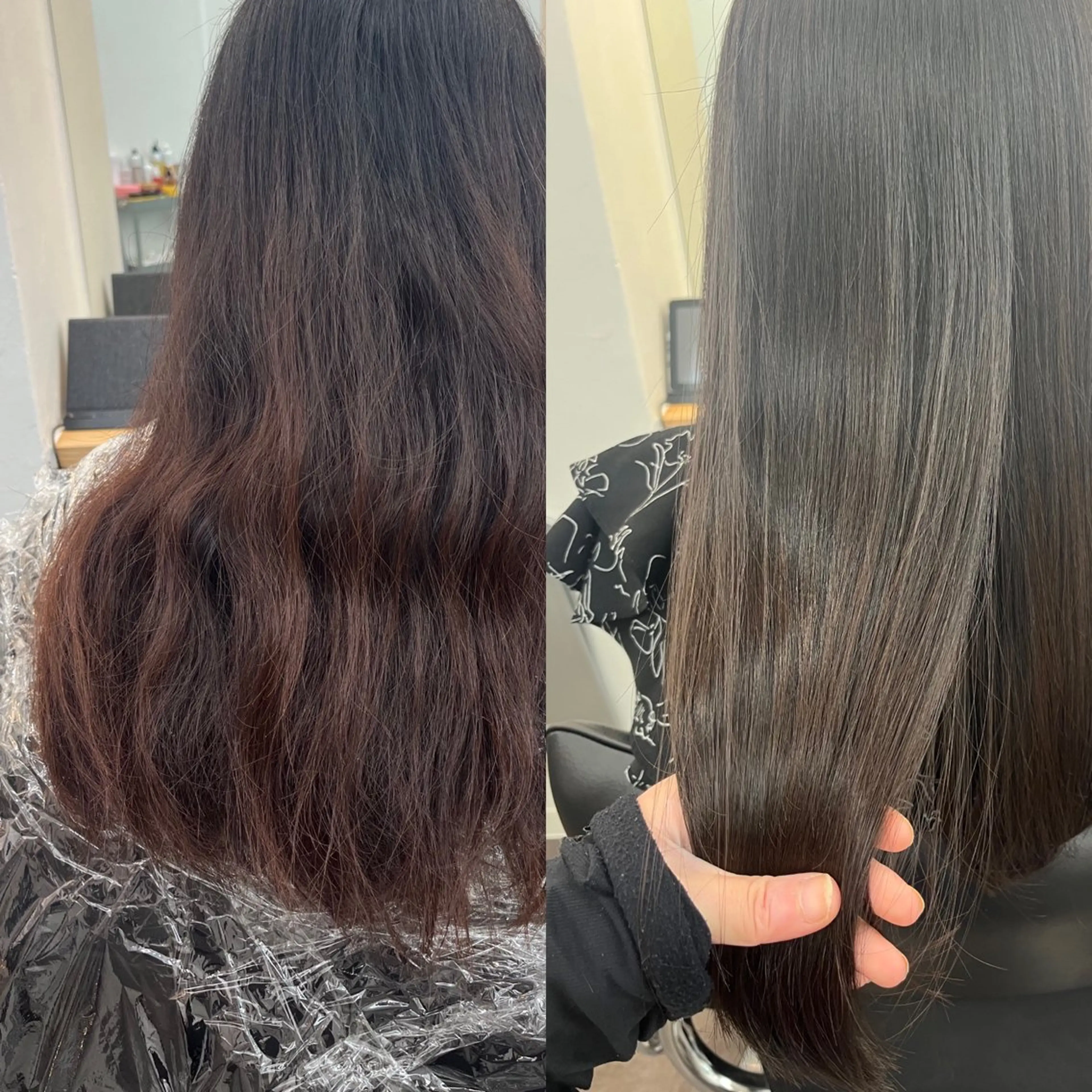 ロング カラー トリートメント mai🐷髪質改善 🖤透ける暗髪🖤のヘアスタイル