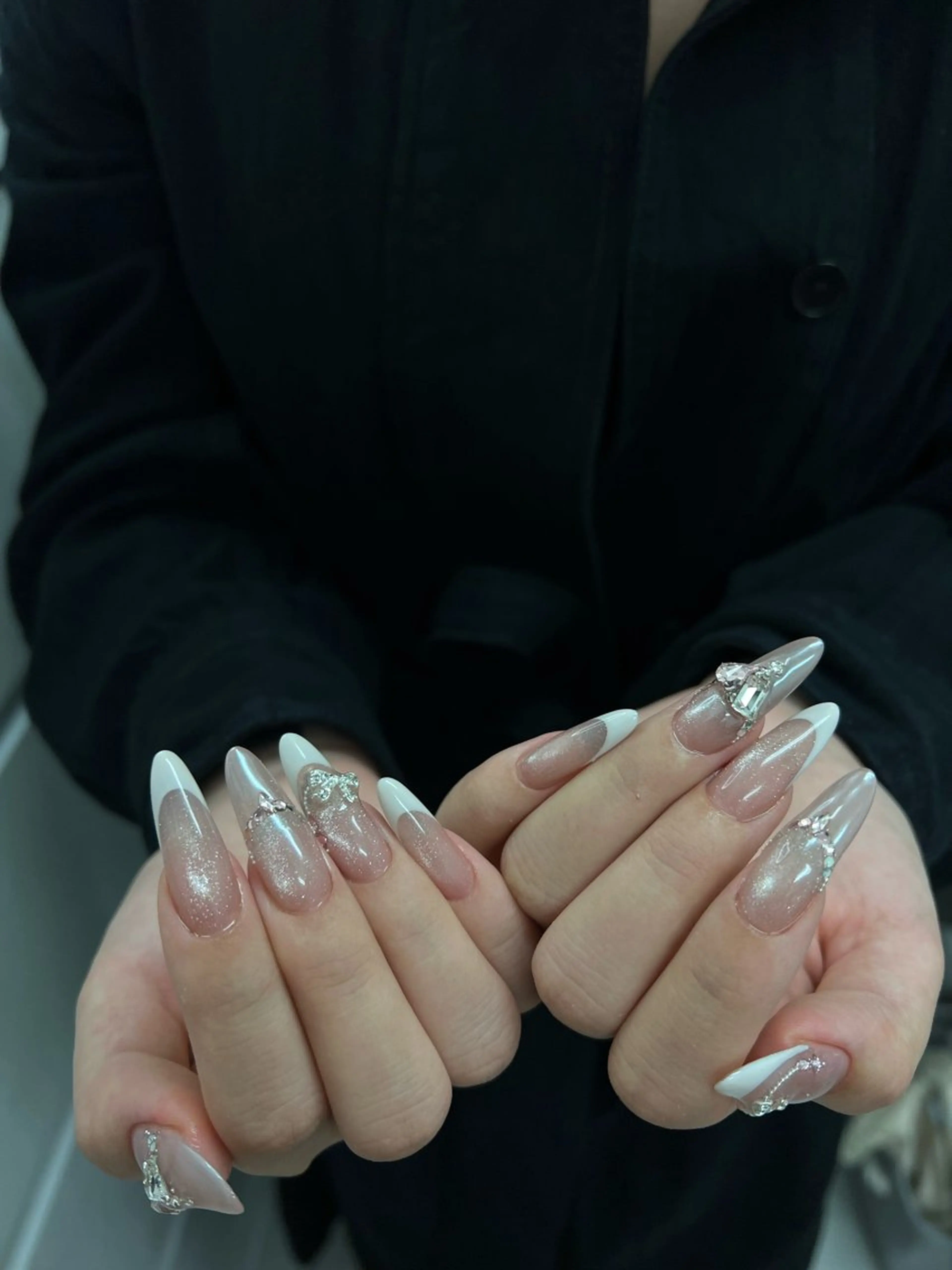 ネイル ハート 韓国ネイル オフィスネイル ワンカラーネイル シンプルネイル ハンドネイル Lynn_ Nailのネイルデザイン
