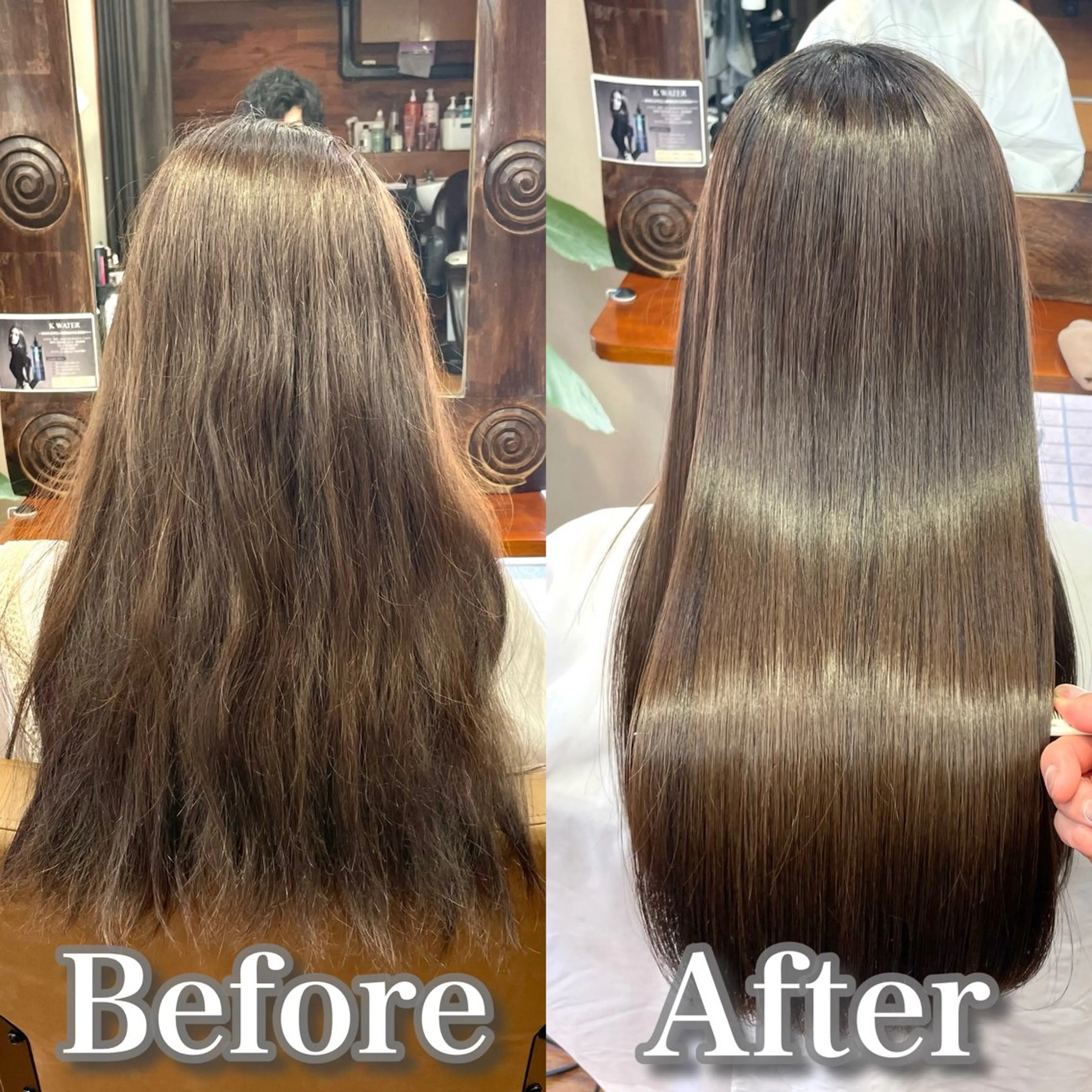 ロング パーマ くせ毛 縮毛矯正 カット 縮毛矯正 ✨美髪矯正&ショート の小林✨のヘアスタイル