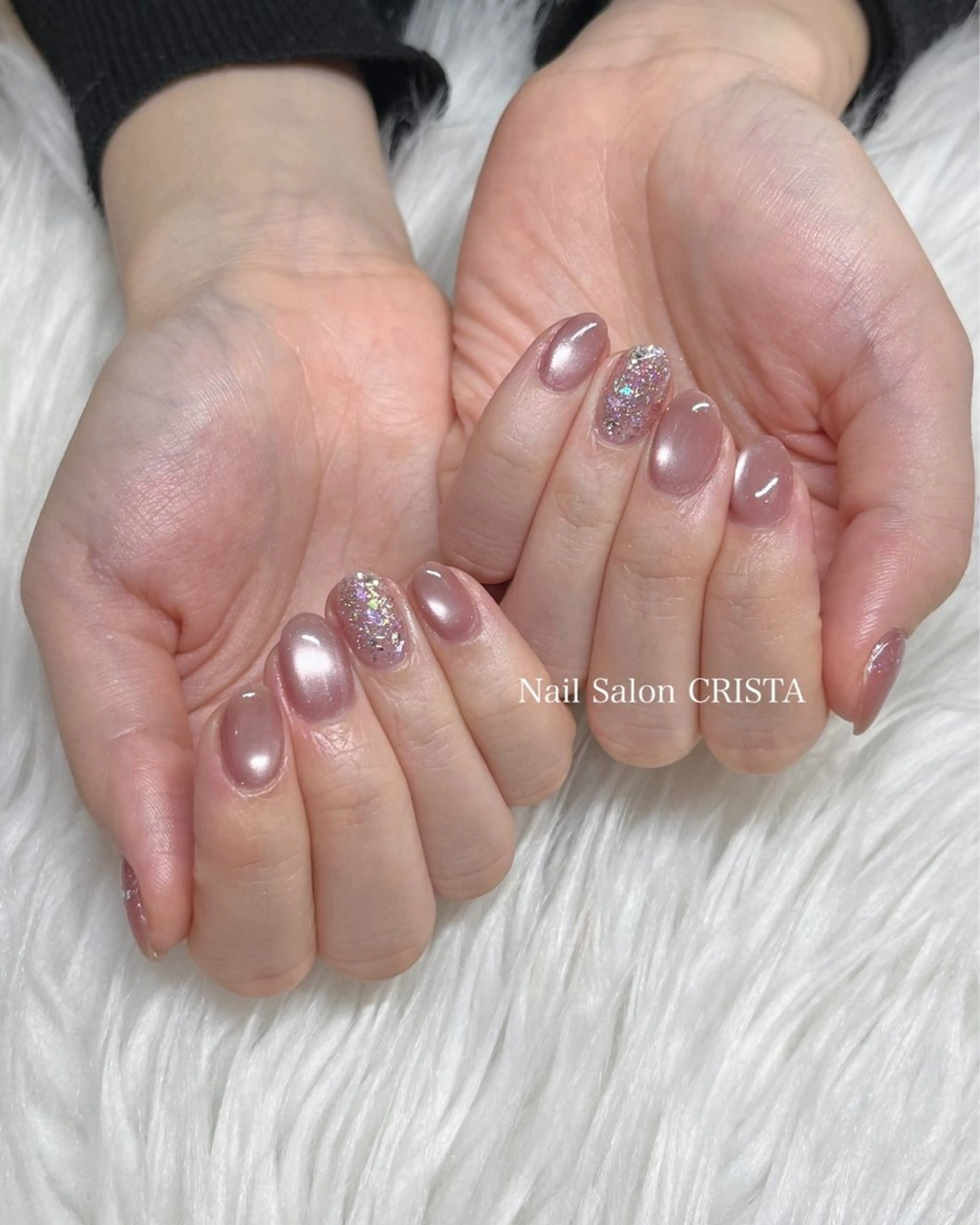 ネイル ジェルネイル マグネットネイル パラジェル ハンドネイル CRISTA MOMOのネイルデザイン