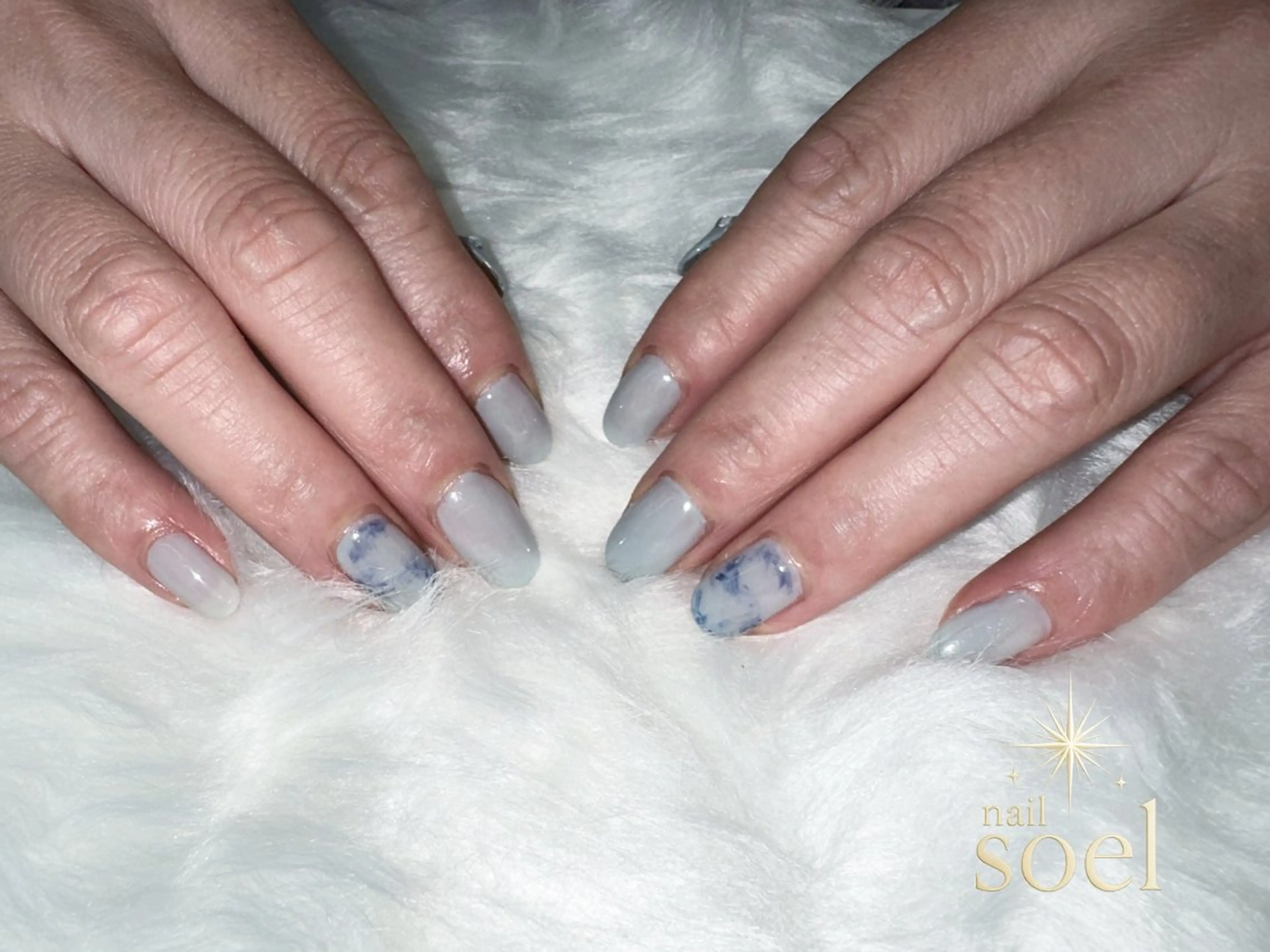 ネイル ブルー nail Soel｜ ﾈｲﾙ ｿｴﾙのネイルデザイン