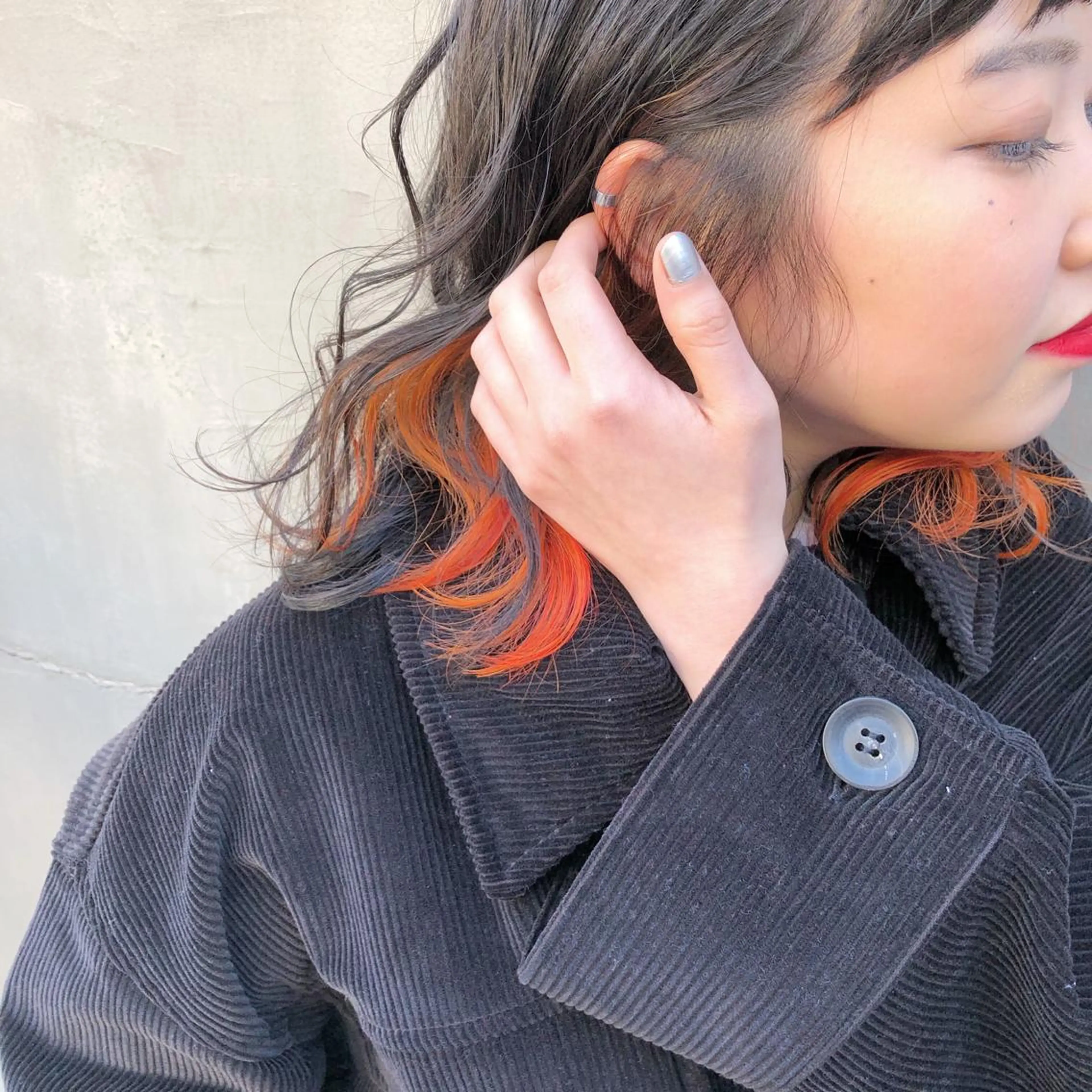 ミディアム カラー インナーカラー カット ヘアカラー トリートメント happy  man 🌸クロスパーマ🌸のヘアスタイル