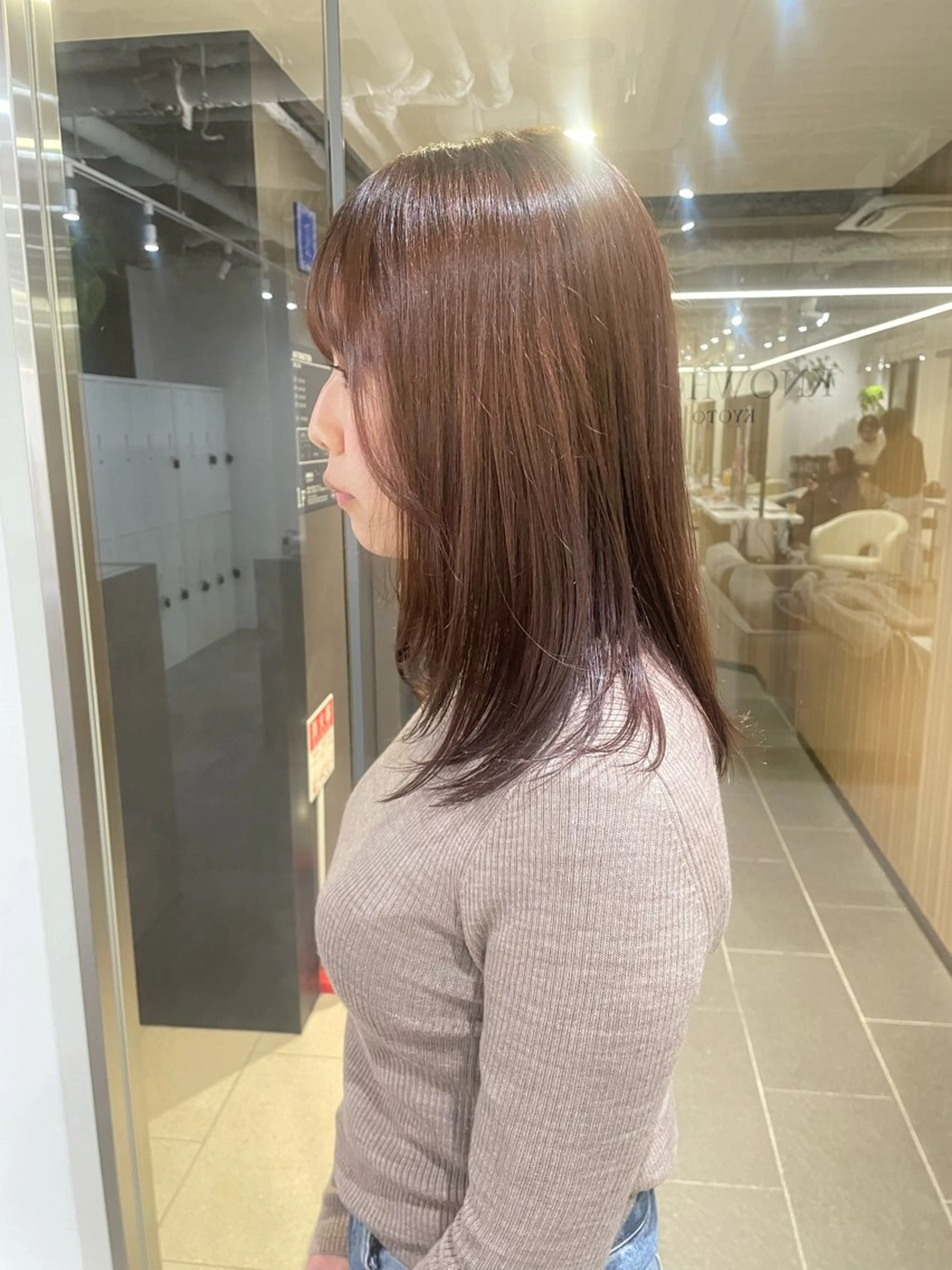 セミロング カラー カラーモデル募集/ 森本明花のヘアスタイル