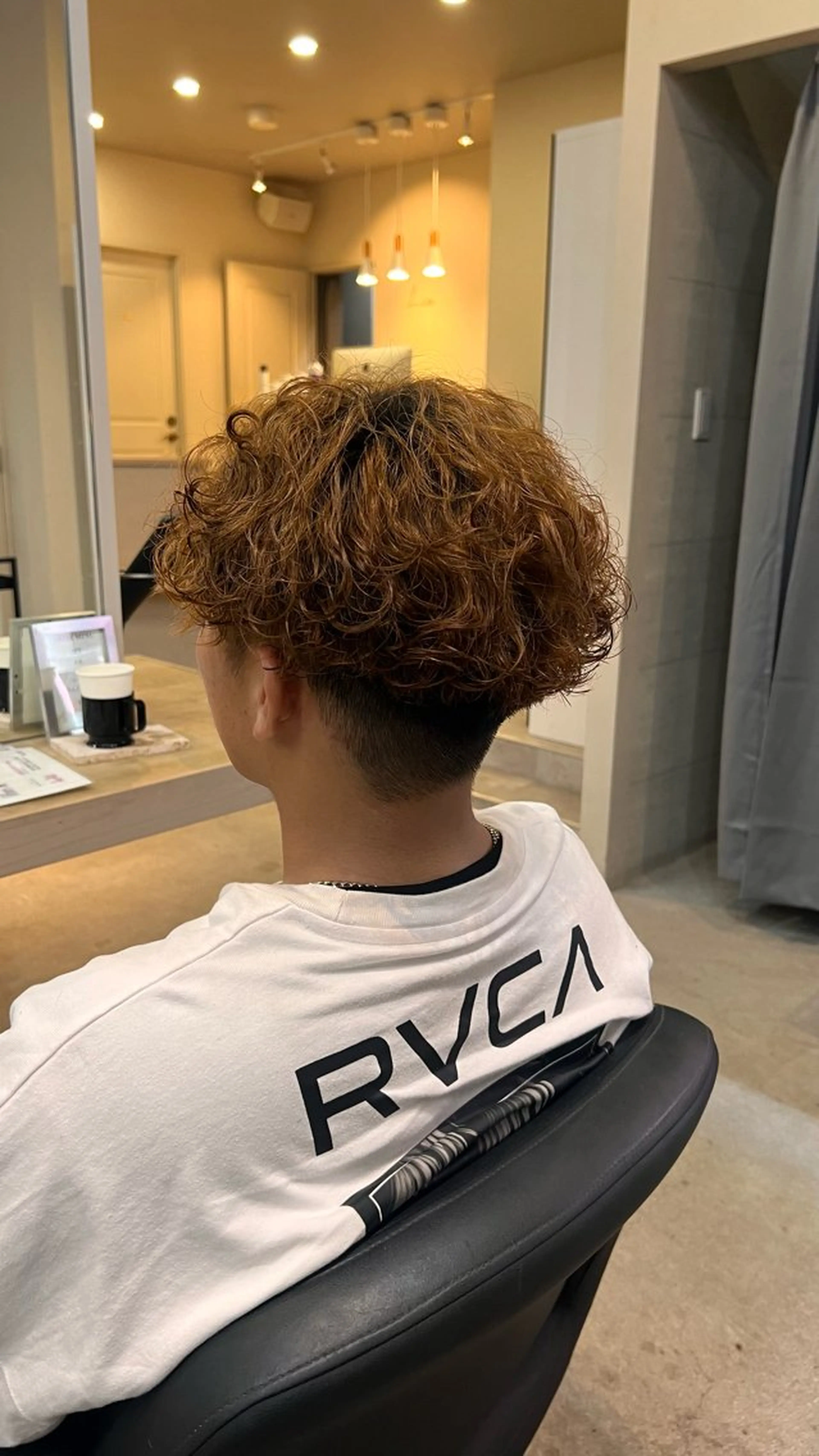 ミディアム パーマ 野村 星斗のヘアスタイル