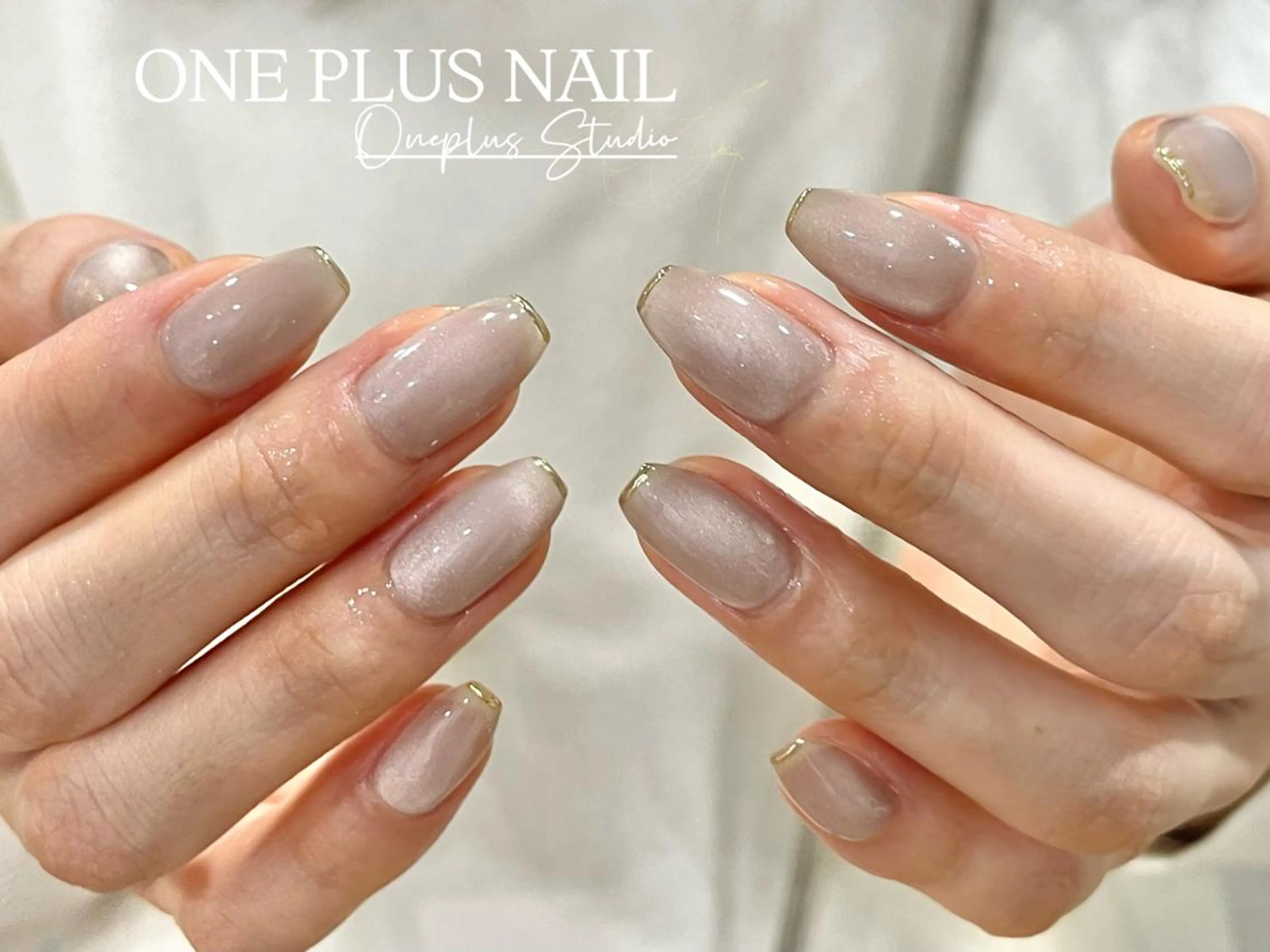 ネイル アートネイル オーロラネイル ガーリー キラキラネイル 韓国ネイル One plus StudioNailのネイルデザイン