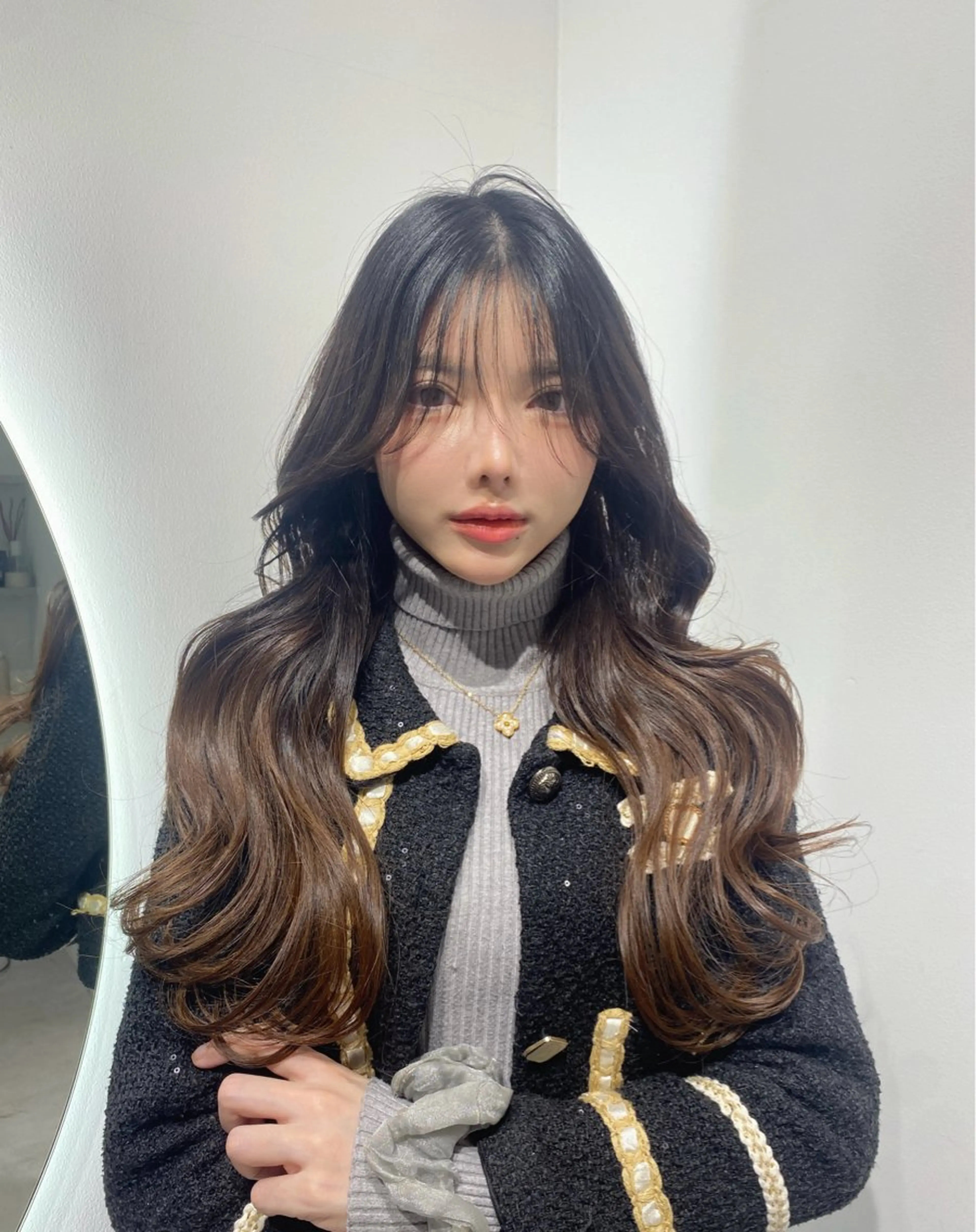 ロング くびれヘア レイヤーカット カット 中村 佳菜のヘアスタイル